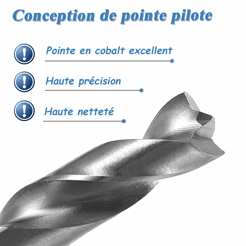 Mesee Lot de 2 Forets à Souder HSS Co M6&M8, Foret à Dépointer Acier Cobalt pour Carrosserie