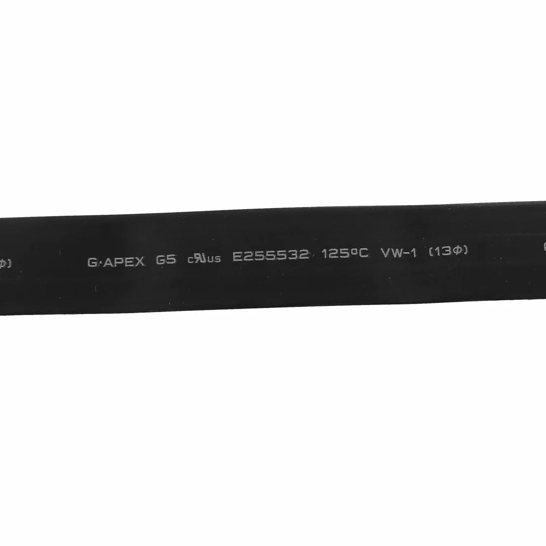 sourcing map Gaine Thermorétractable 13mm Diamètre 2:1 Rapport Tube Thermorétractable Fil Enveloppe 5m Noir