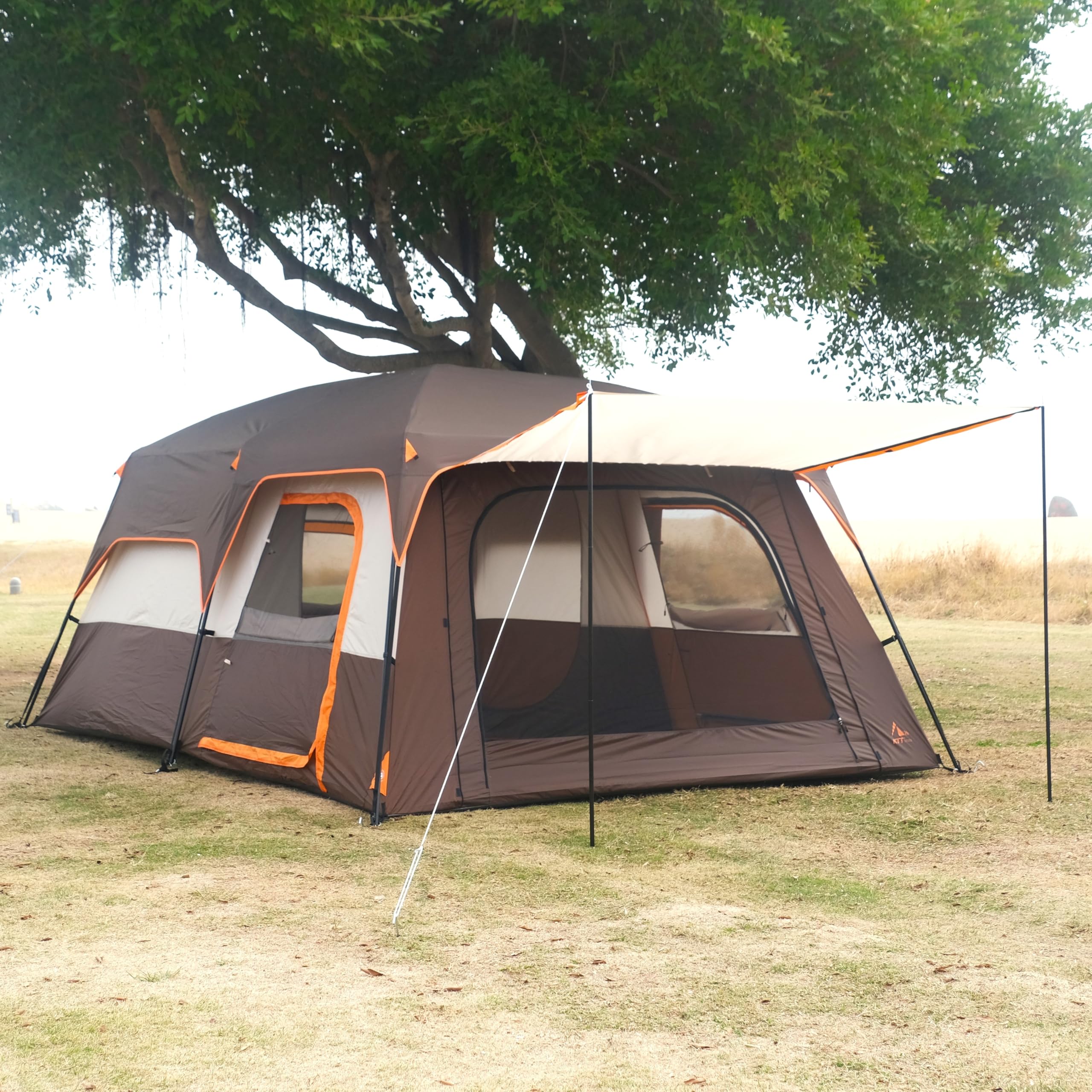 Expansive Family Cabin Tent with Dual-Room Design