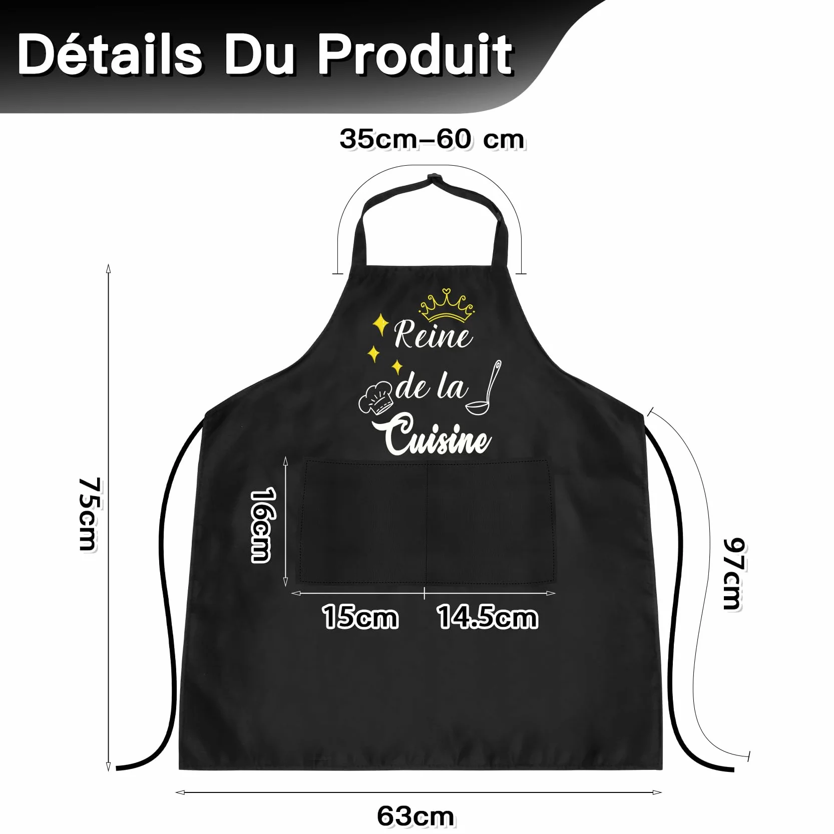 Tablier De Cuisine Personnalisé Femme Cadeau Anniversaire Noel Fete Des Mere