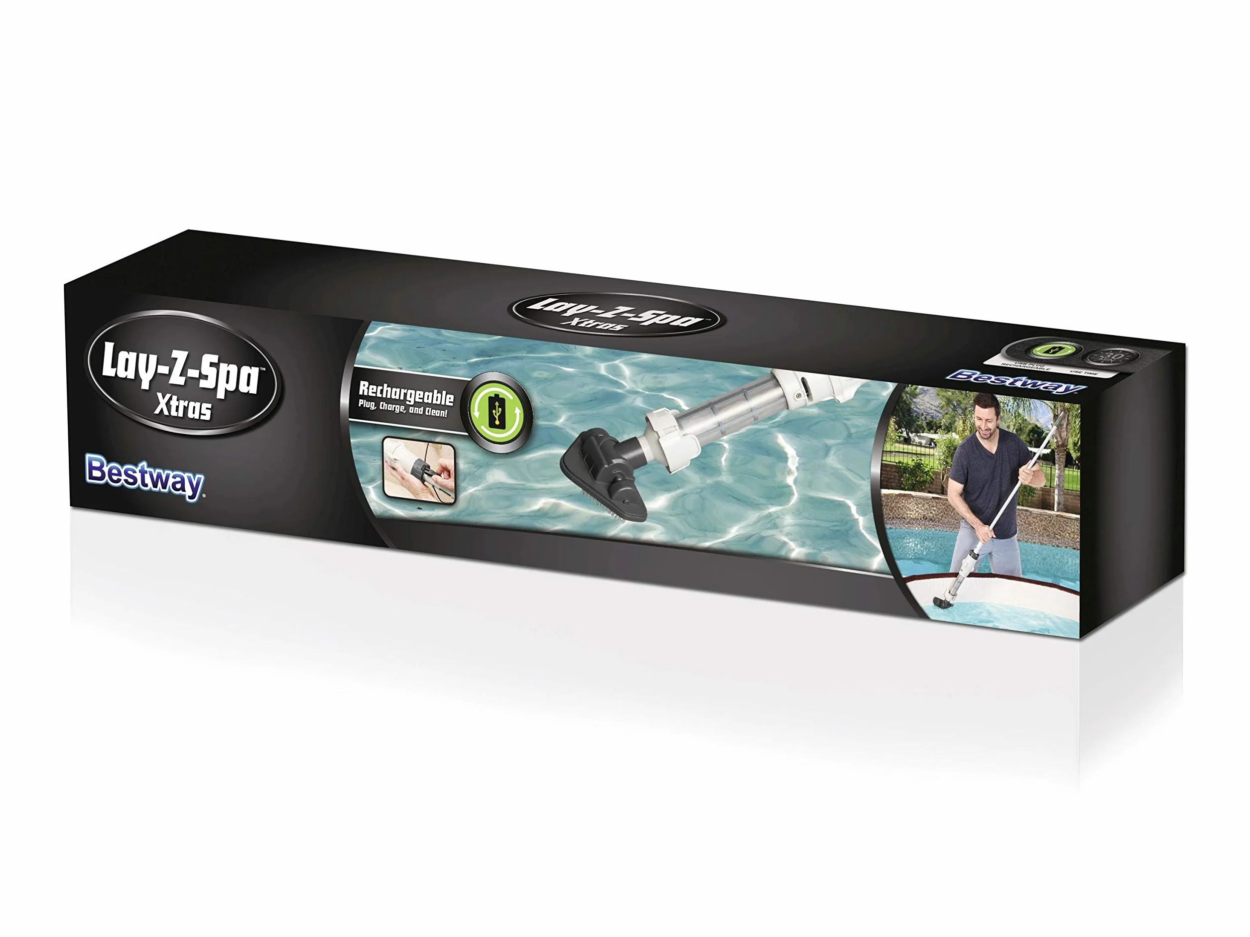 Bestway Balai Aspirateur Électrique Aquascan Batterie Rechargeable Piscine 2 M