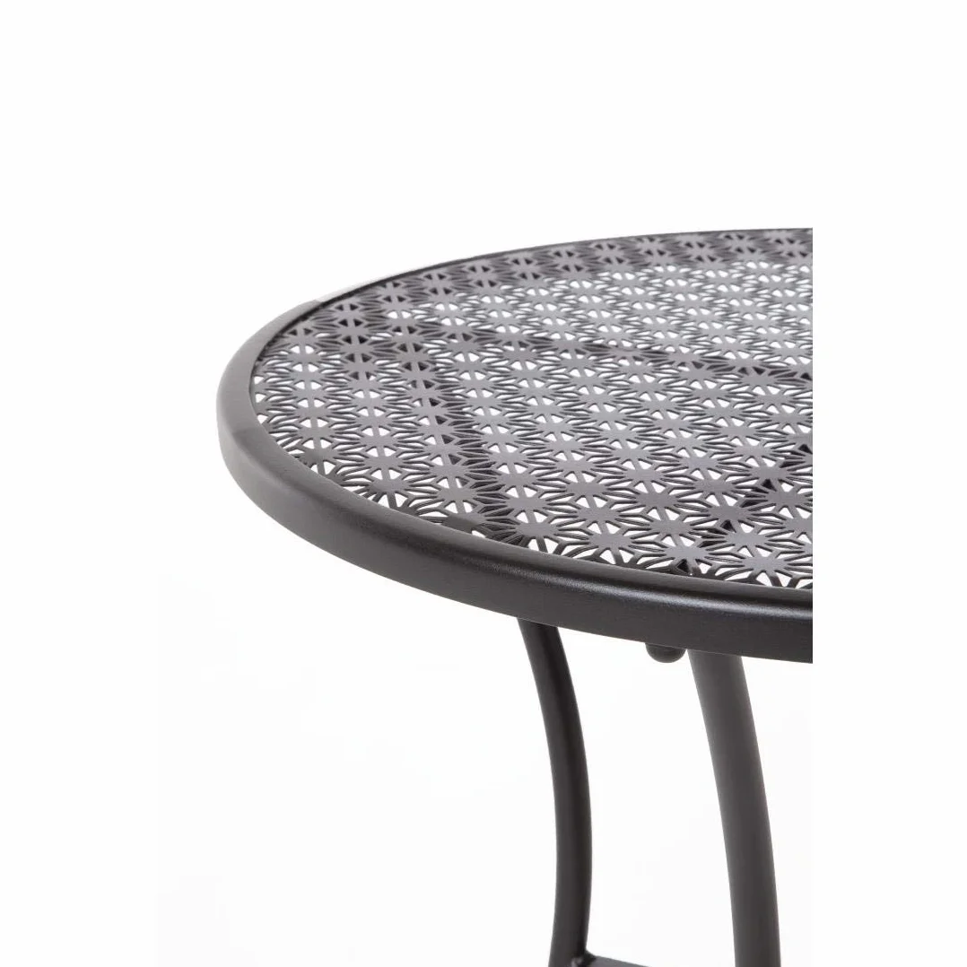 Table de bistrot ronde acier noir 600 mm