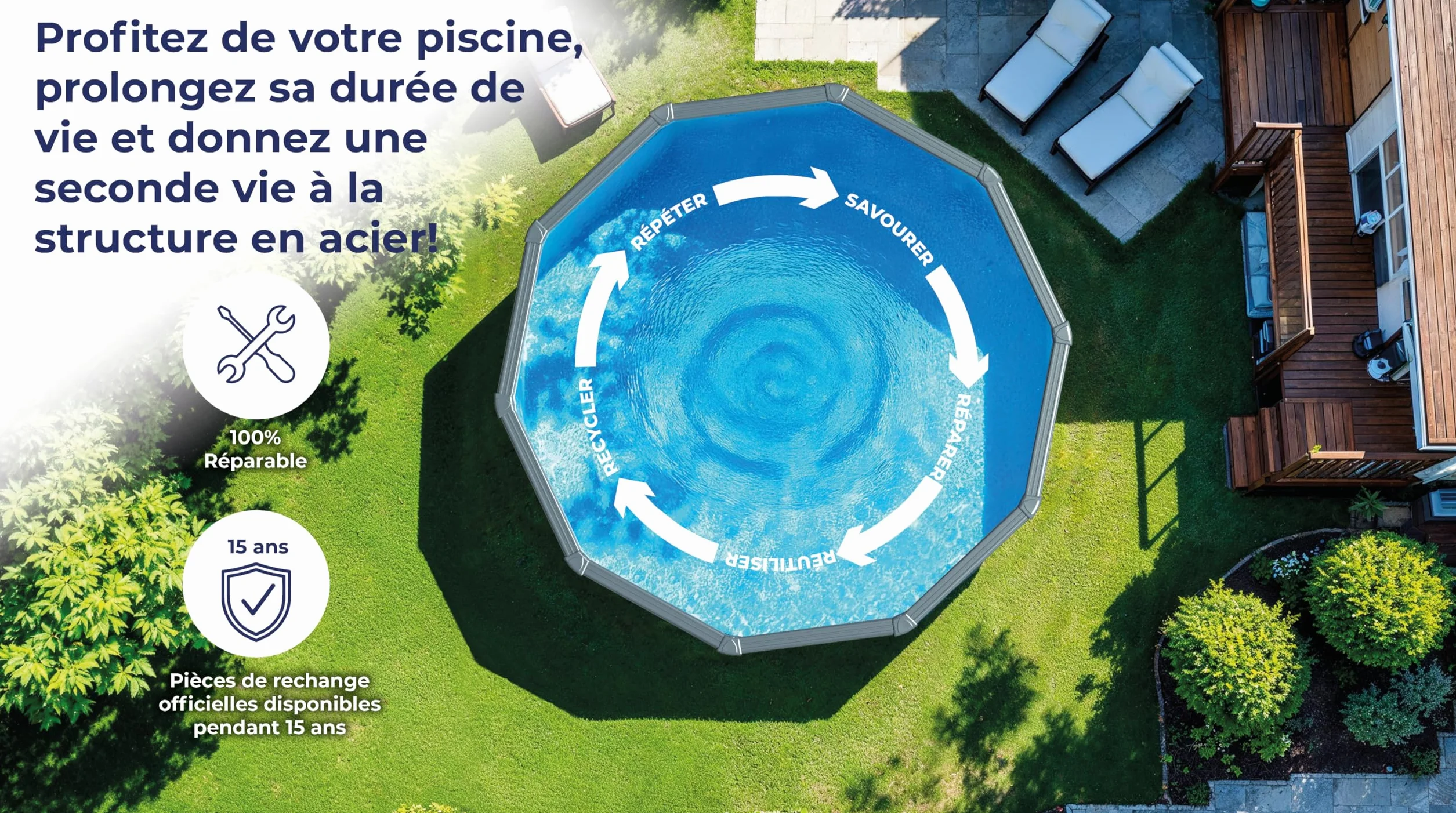 Piscine Hors-Sol Ovale Acier 500x300x120cm Bora Bora GRE KITPROV503