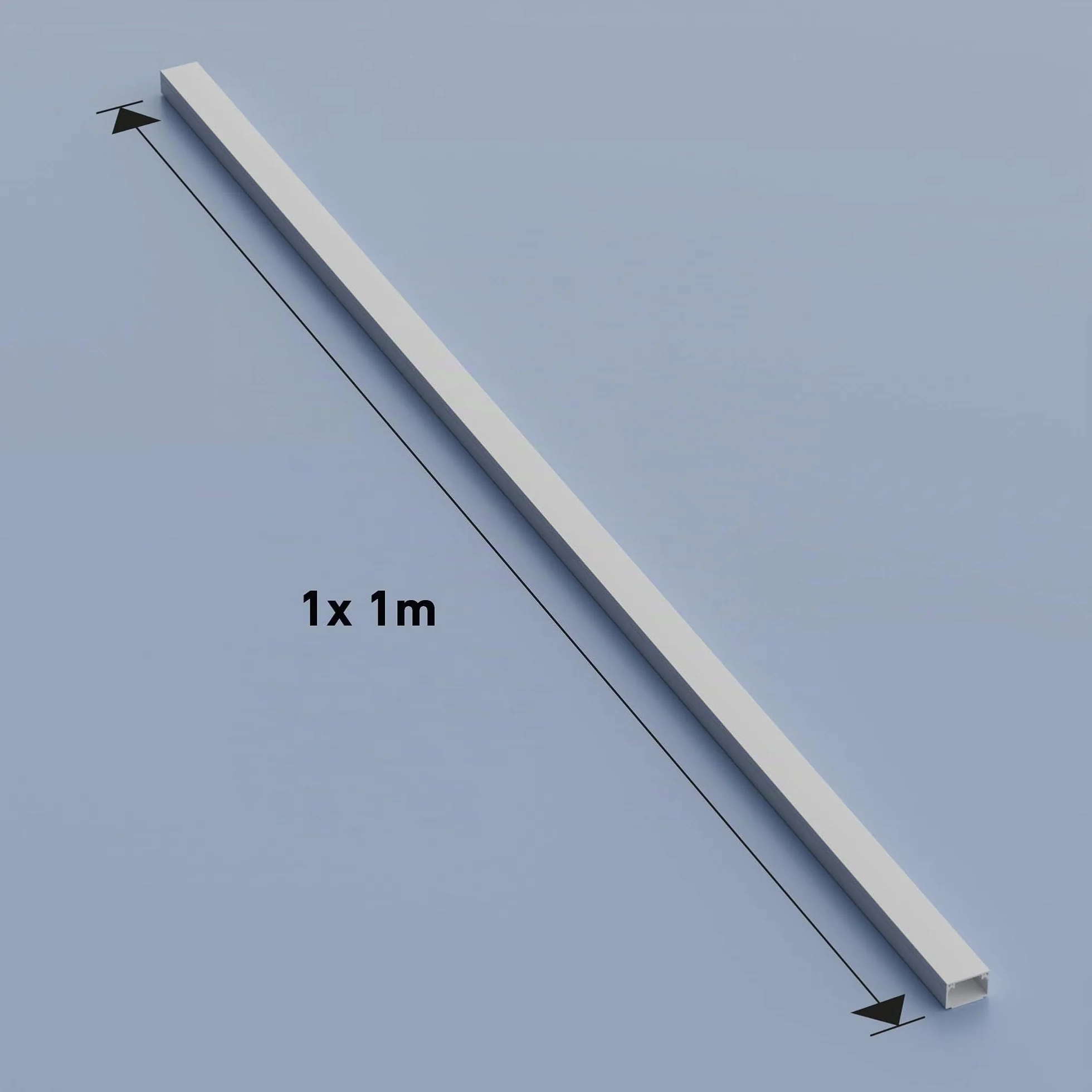 D-Line Goulotte Carrée, Cache-câble auto-adhésif, Gestion et masquage de câbles simples - 1 x 25 mm (L) x 16mm (H) - sections de 1 mètre – Blanc