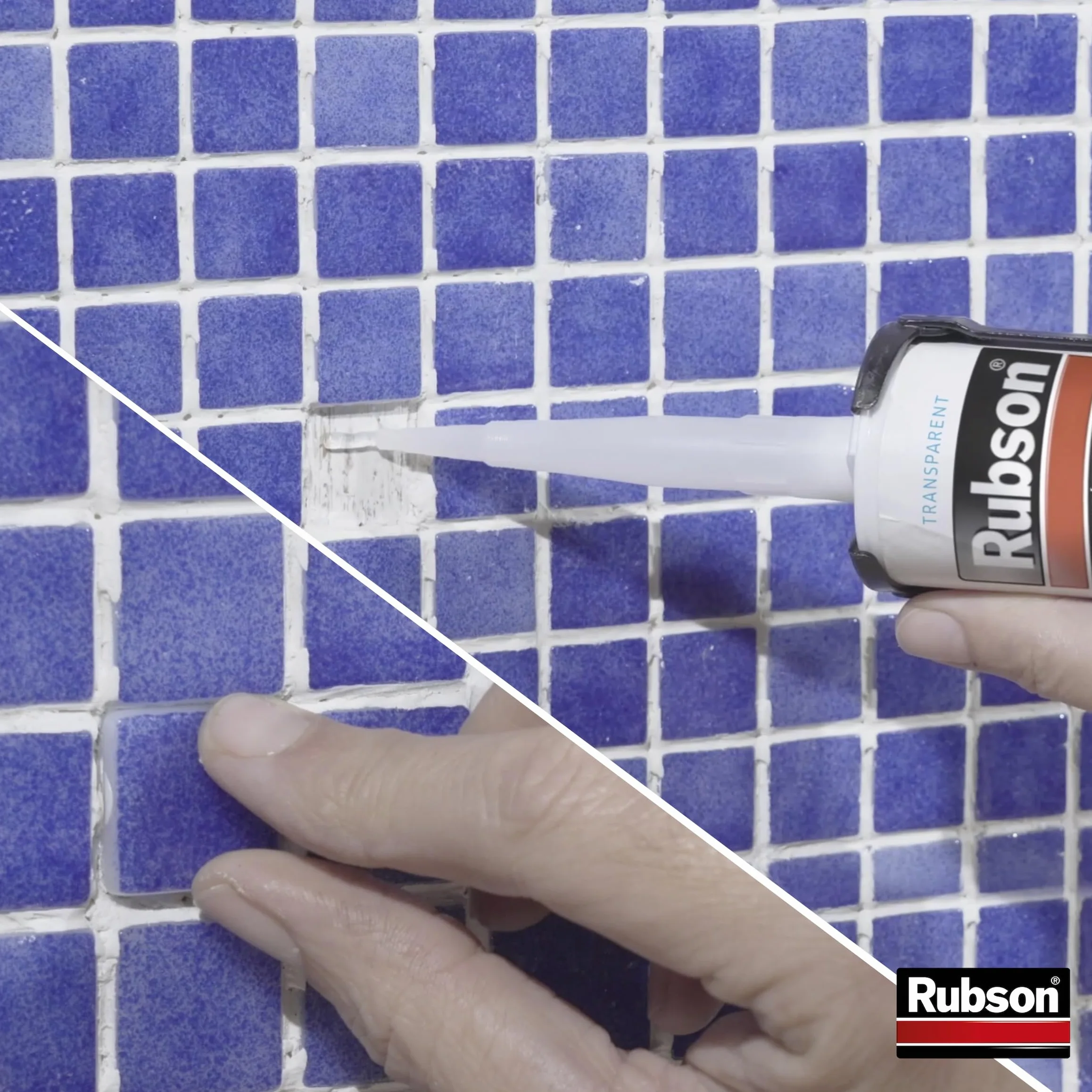 Rubson – Mastic Special Materials Piscine Transparent (cartouche de 280 ml) – Mastic étanche pour piscine et entourage – Colle pour réparation temporaire même sous l'eau