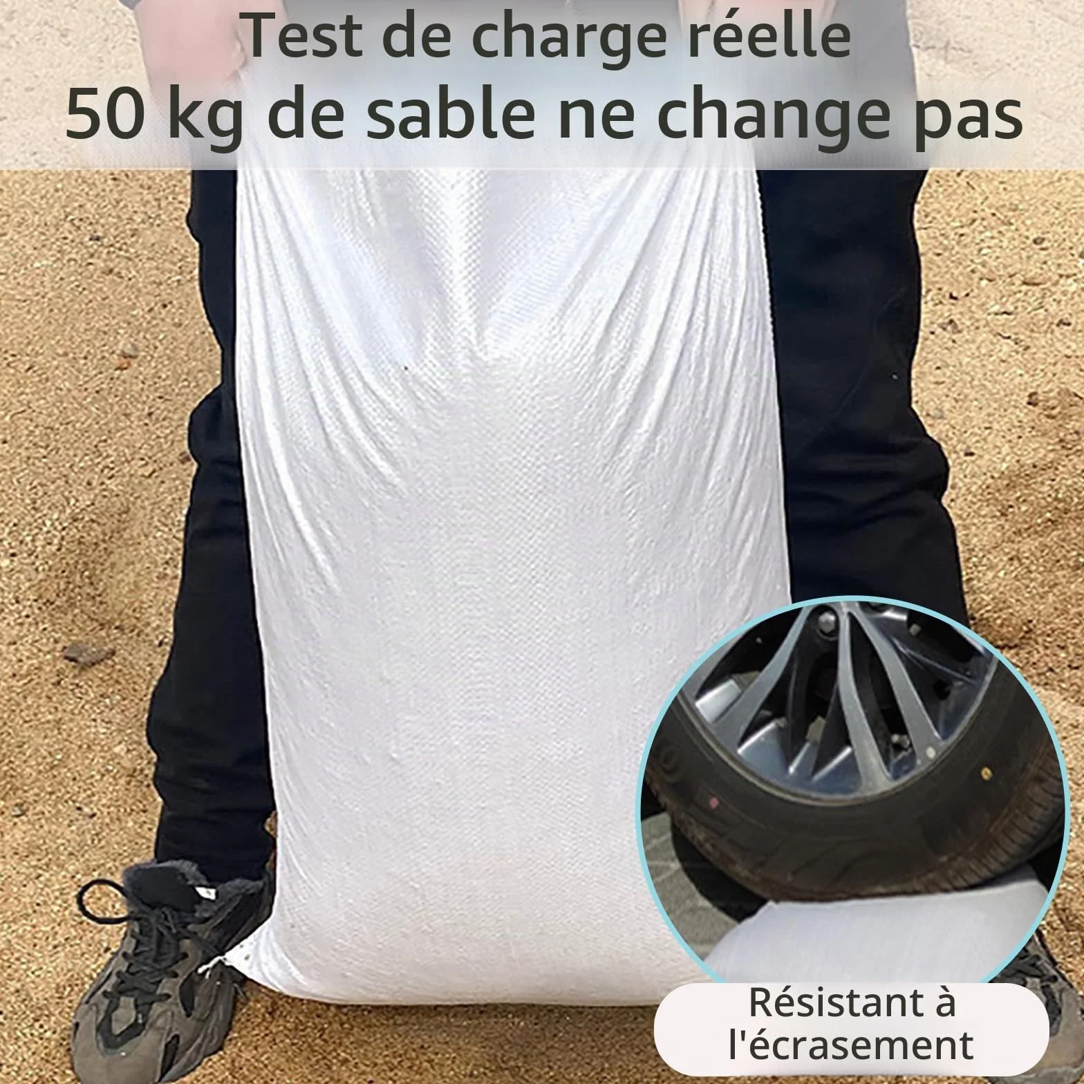 Sacs à Gravats 75L Résistant 60x100cm Réutilisable 15 Pièces Chantier Jardinage