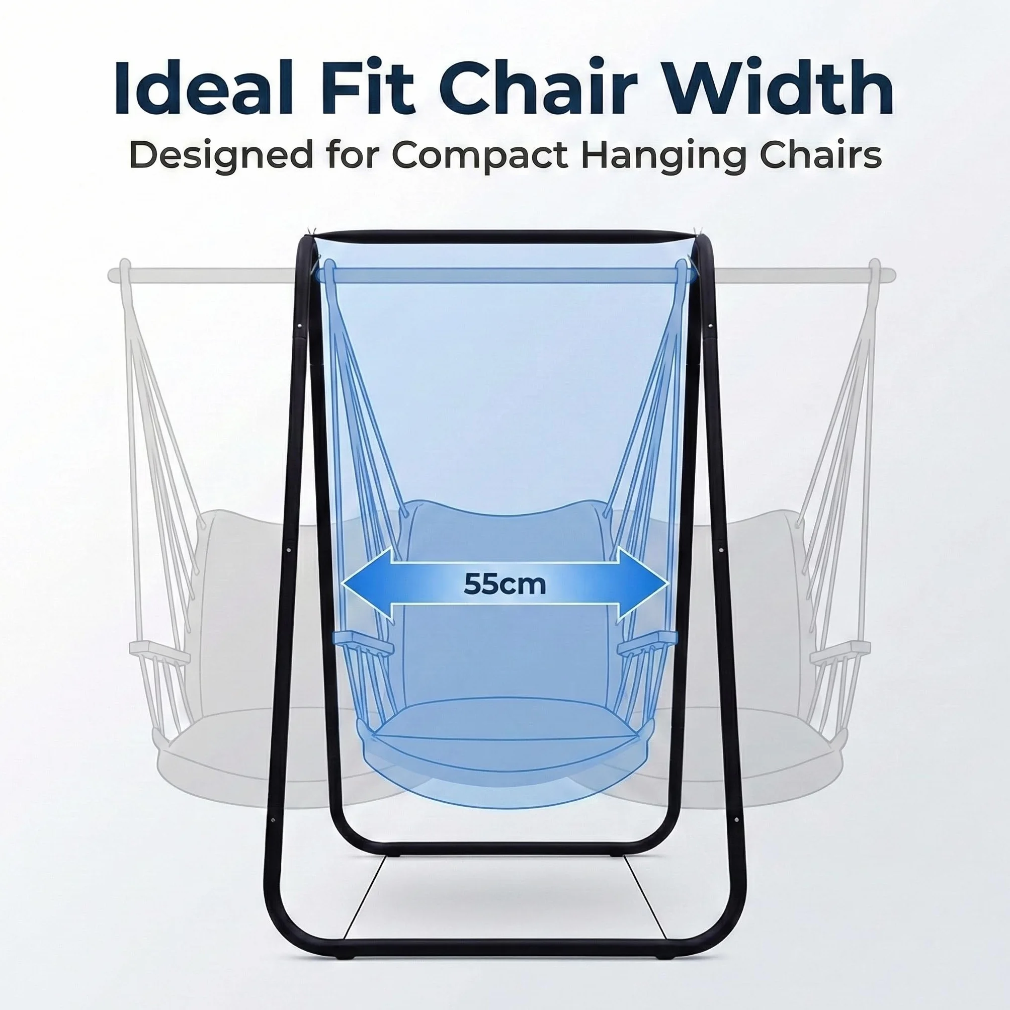 Support de chaise hamac en A acier robuste hauteur réglable pieds antidérapants chaise suspendue intérieur extérieur