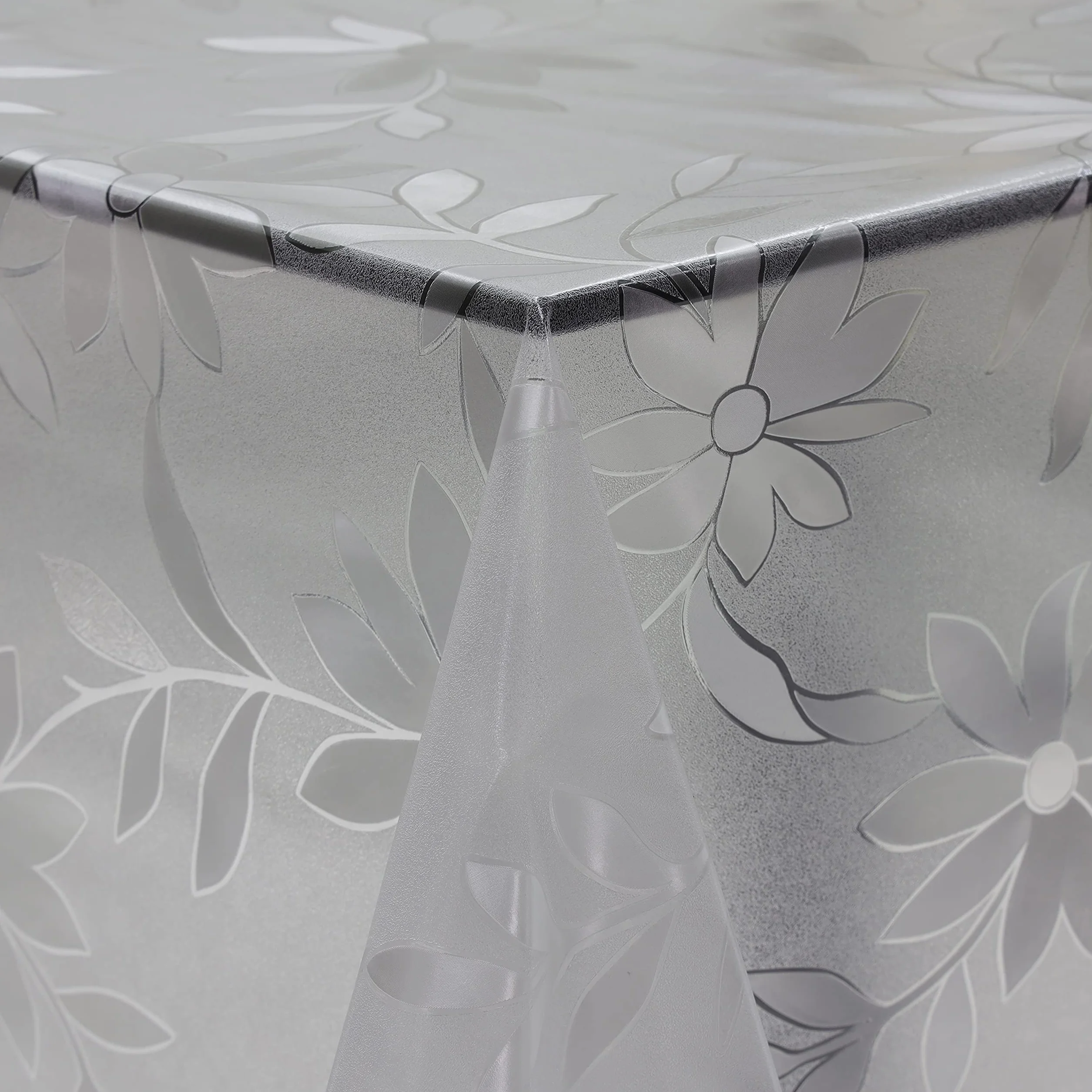 Nappe rectangulaire Toile cirée PVC Transparente 140 x 180 cm Facile à Nettoyer
