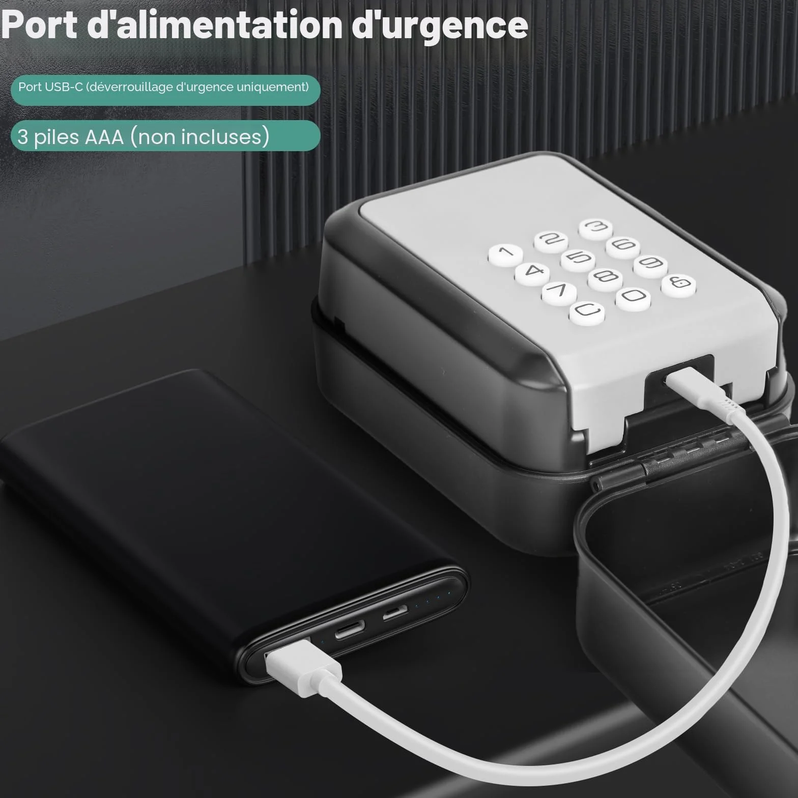 Boîte À Clés Intelligente Grand Format Avec Verrou TTLock Bluetooth Code Secret Murale