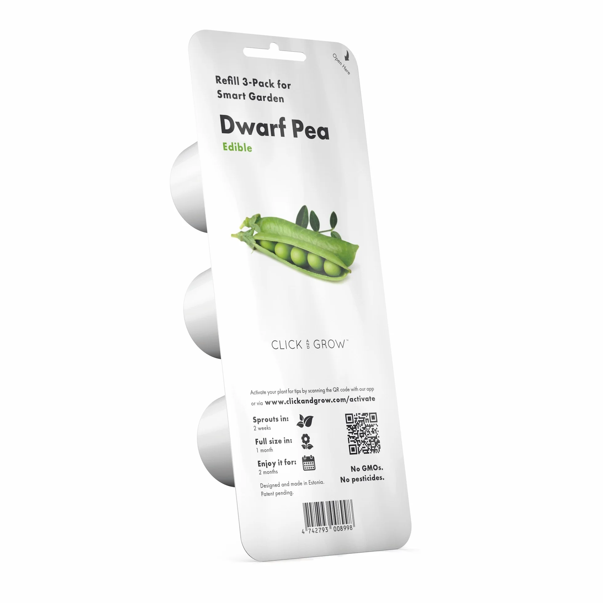 Click & Grow Capsules Pois Nain Recharges pour Potager Interieur Pack de 3