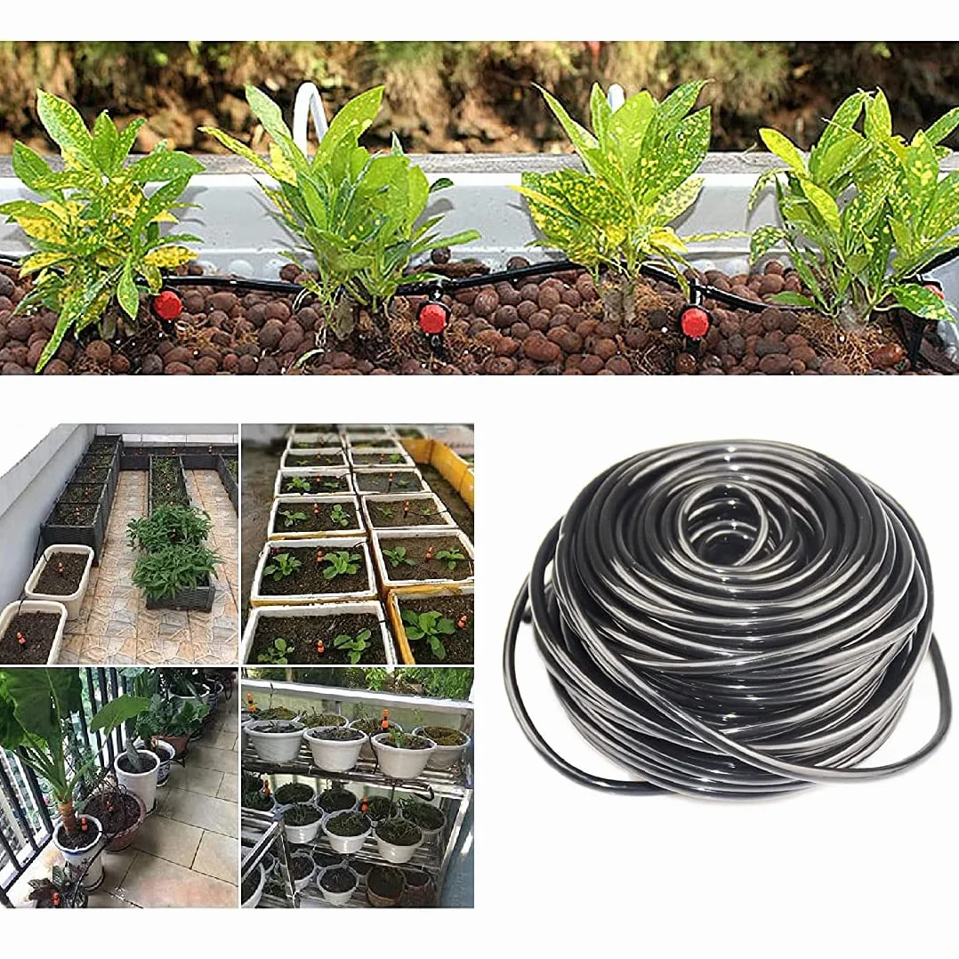 Tuyau arrosage automatique 30M 4/7mm Système Irrigation Jardin micro goutte à goutte