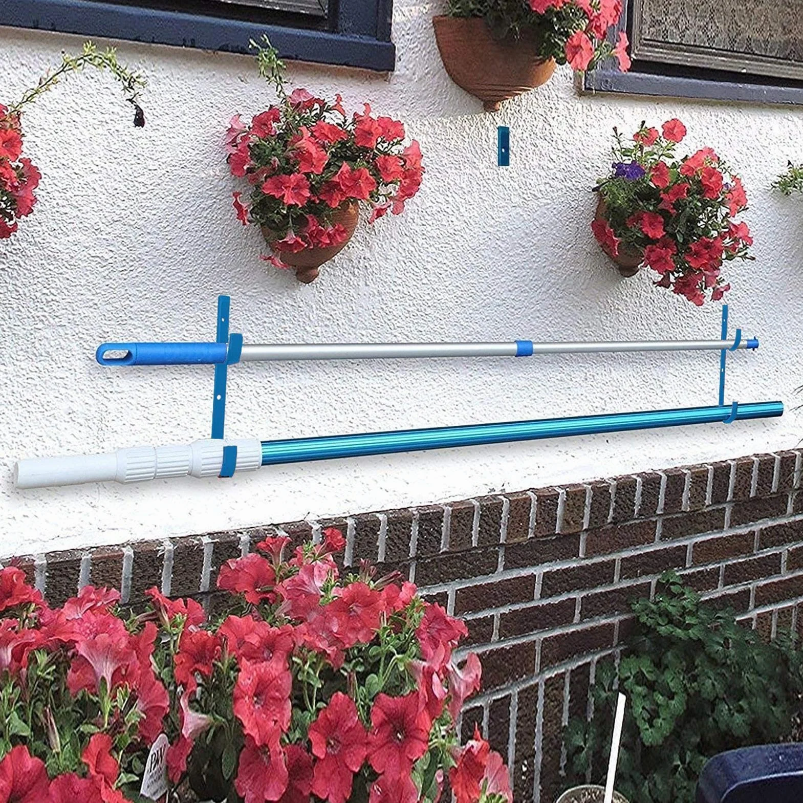 Crochets De Poteaux Télescopiques Pro Pool Pole Cintre Brosse De Maille Crochet De Fixation Aluminium Ensemble De Crochets De Piscine