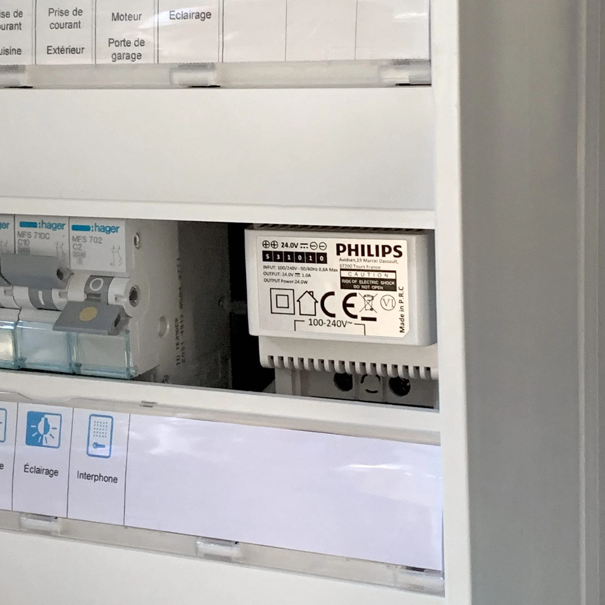 Philips WelcomeEye Power, Transformateur Modulaire Visiophone 24V 1A Rail DIN