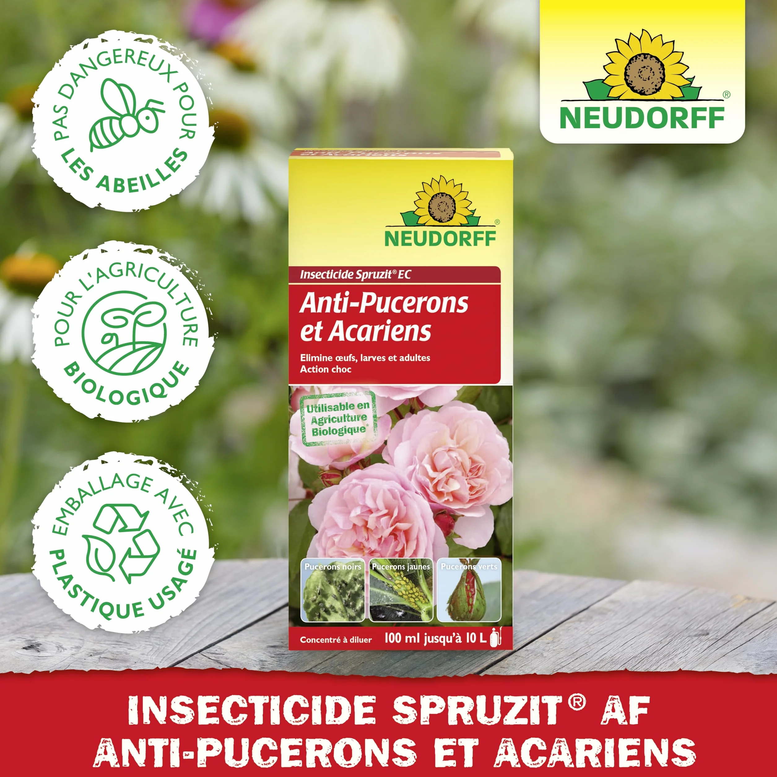 Neudorff Spruzit EC Insecticide Anti-Pucerons et Acariens Concentré 250 ml
