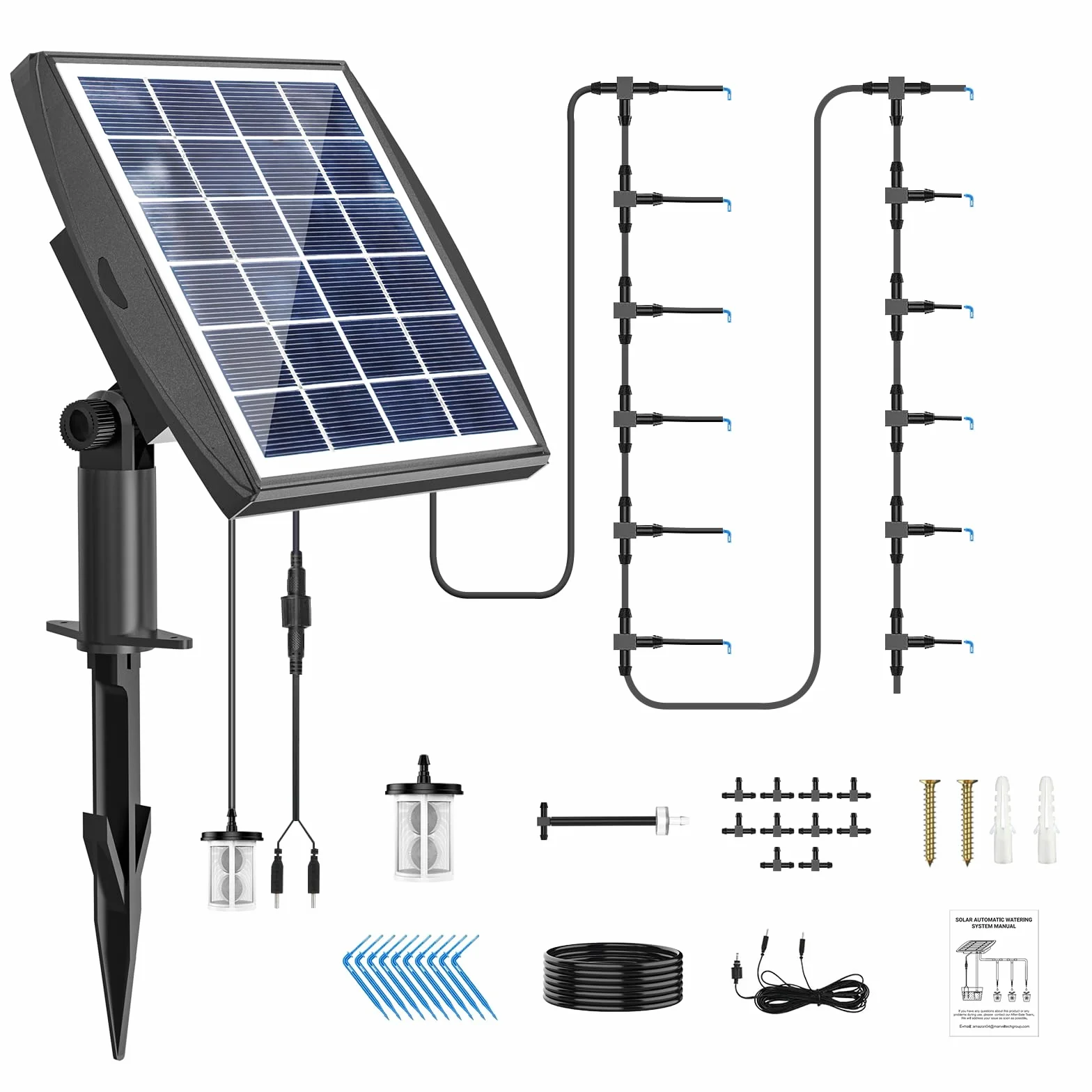 JIYANG Arrosage Automatique Goutte à Goutte 10m Tuyau 6 Modes Anti-siphon Jardin Kits