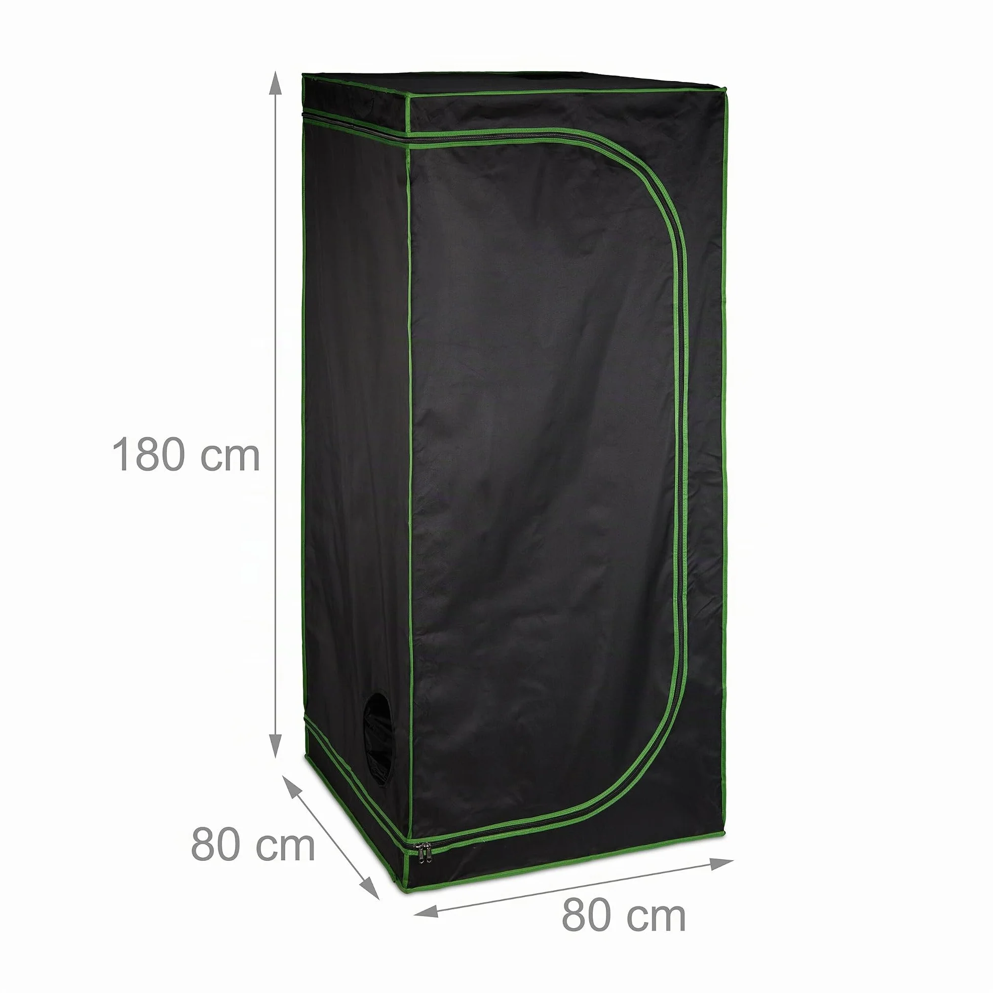Relaxdays Chambre de Culture Film intérieur réfléchissant 95% HLP 180 x 80 x 80 cm Noir Vert