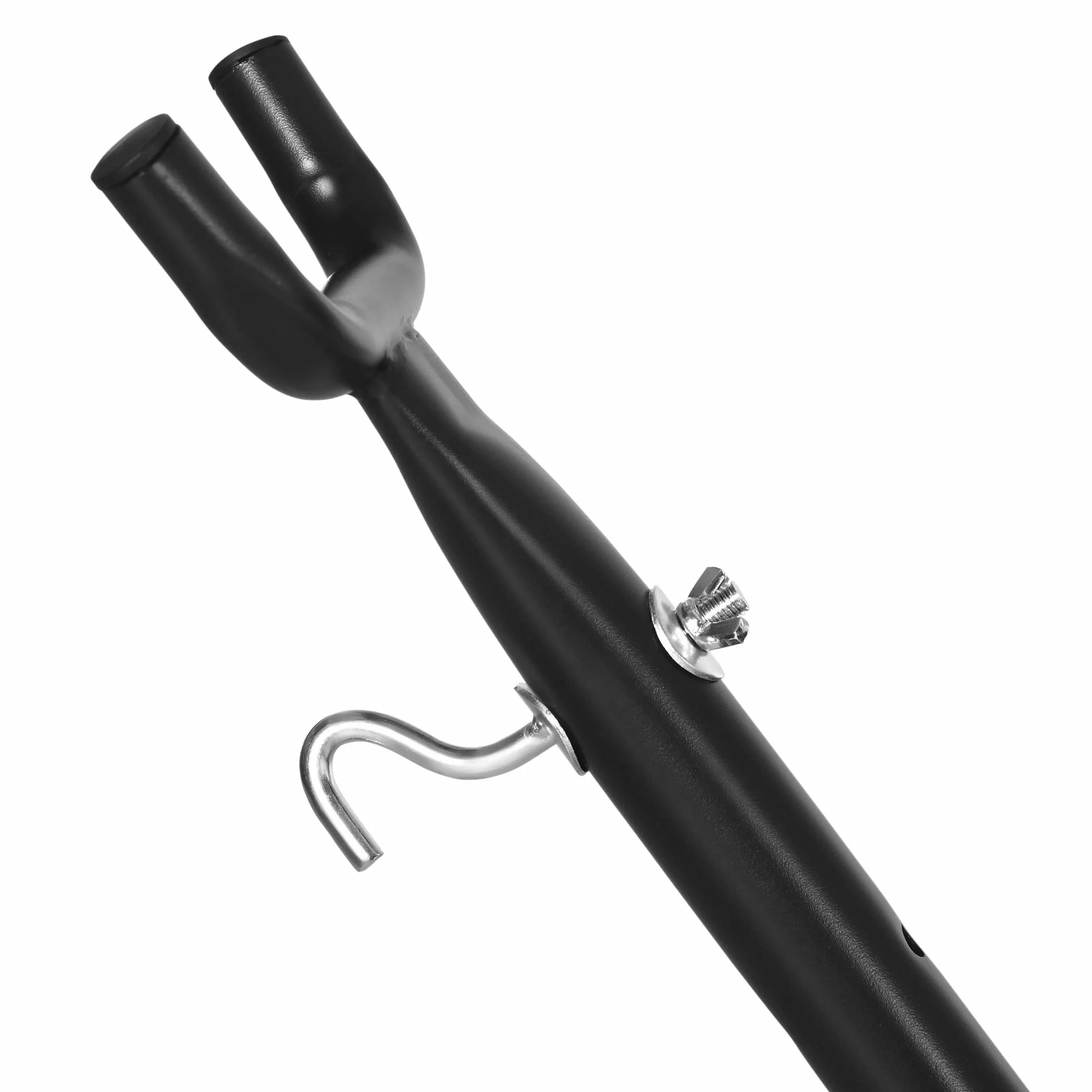 Outsunny Support Pied de hamac métal époxy Noir Hauteur réglable 6 Niveaux 2,80L x 1,17l x 1,10H m