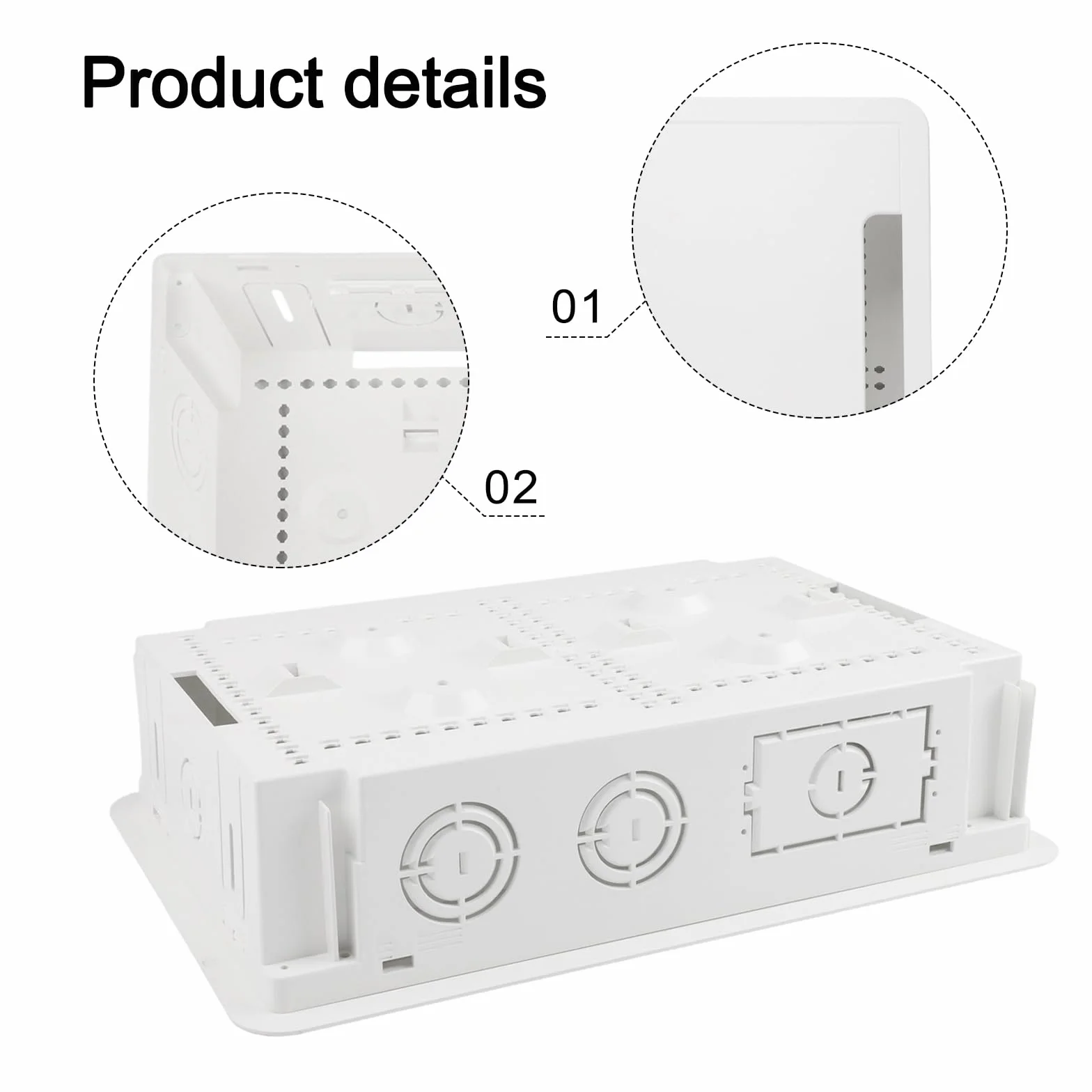 DAZZLEEX Boîte de gestion de câbles pour meuble TV ou média mural pour organiser les câbles et les fils 22,9 cm