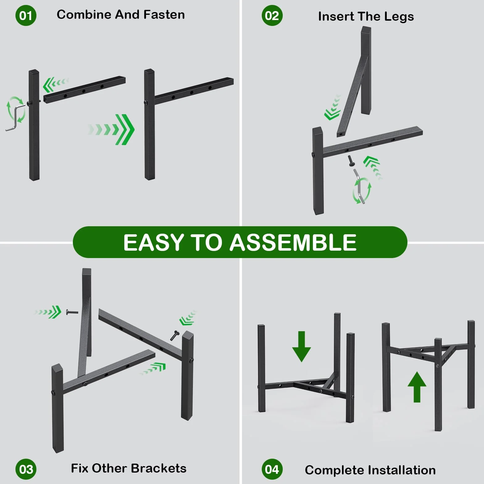 Support Plantes Intérieur Métal 2 Pack Réglable Étagères à Fleurs Porte Plantes d'Angle Noir