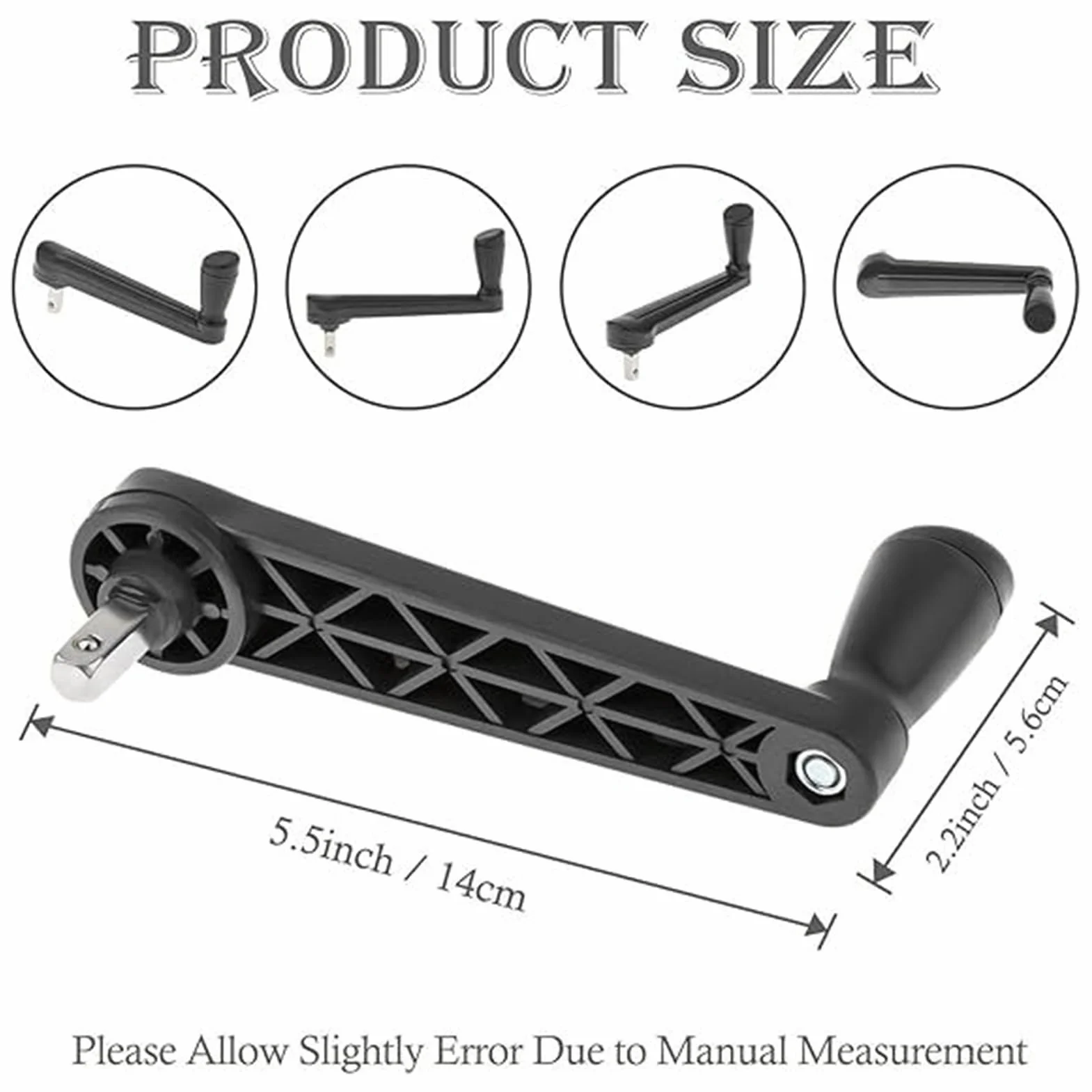 Pièces De Rechange Pour Parasol De Terrasse | Manette De Remplacement Pour Ombrelle Extérieure | Accessoires de Toile avec Manivelle Ergonomique pour Plage, Jardin, Parc et Terrasse