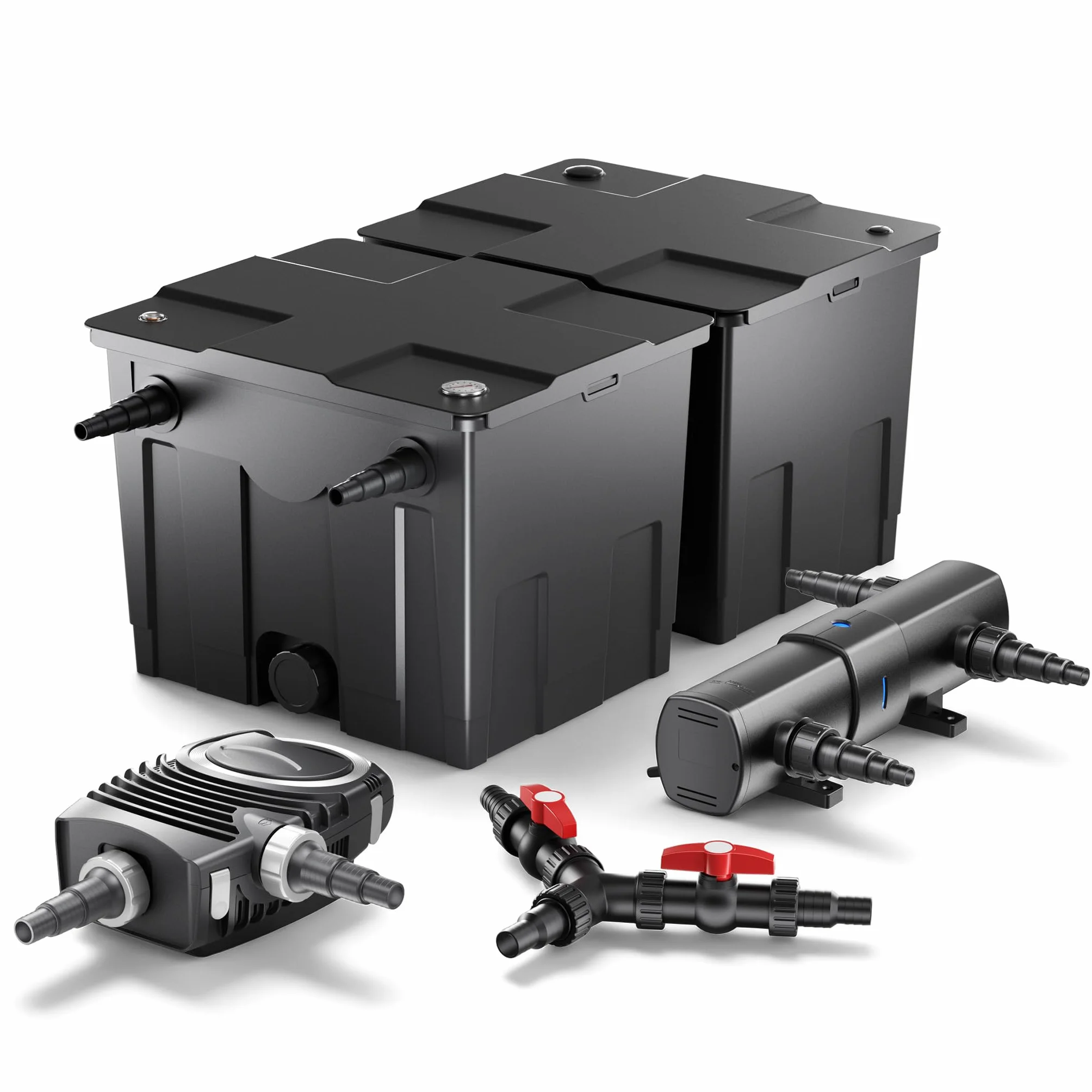 SunSun CBF-550 Filtre de bassin 60000 L Biologique NEO10000 SuperECO pompe 10000l/h 80W CUV-218 lampe UVC 18W