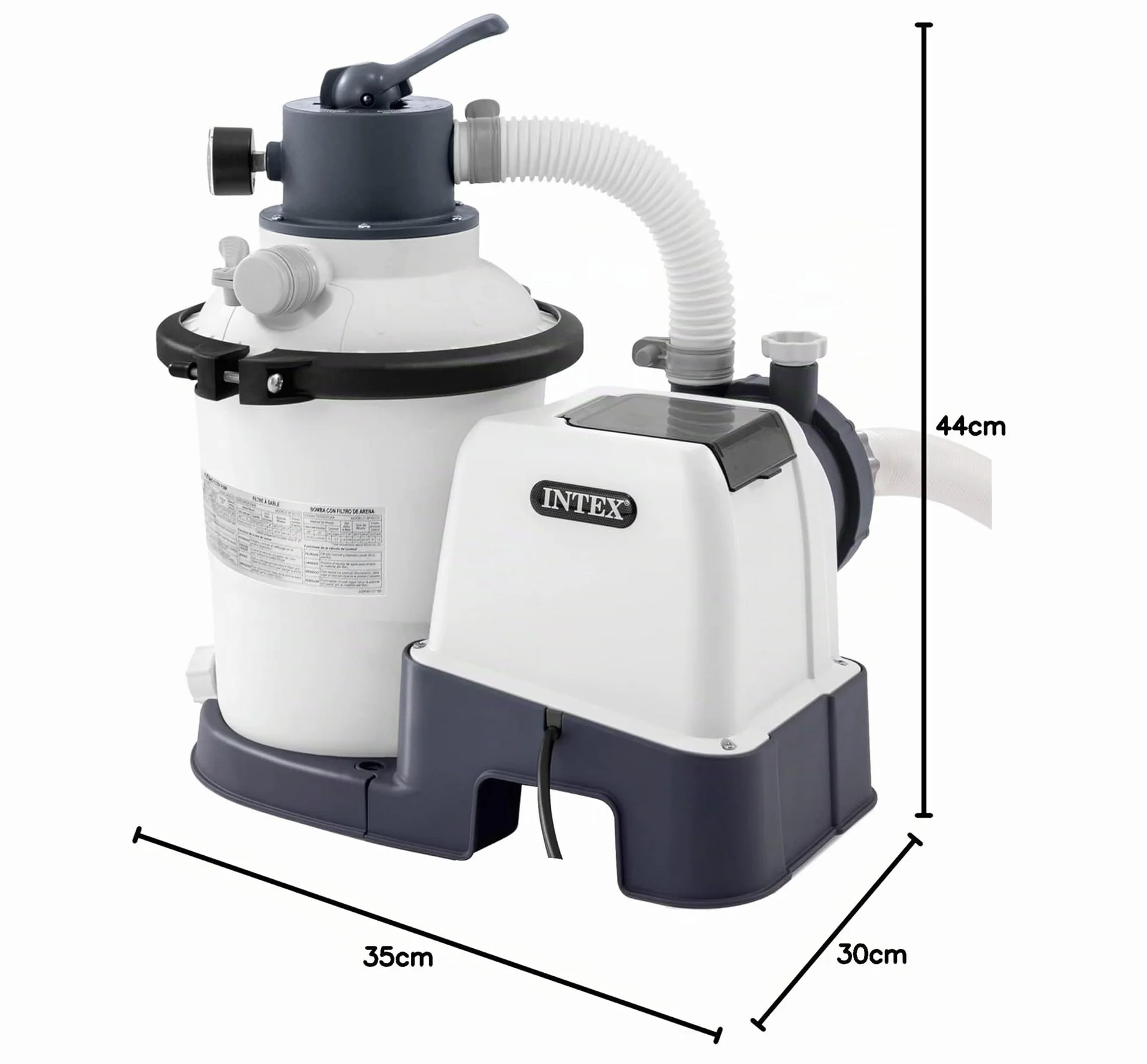 Intex Krystal Clear Filtre à sable 26642 SX925 2000 l/h Blanc