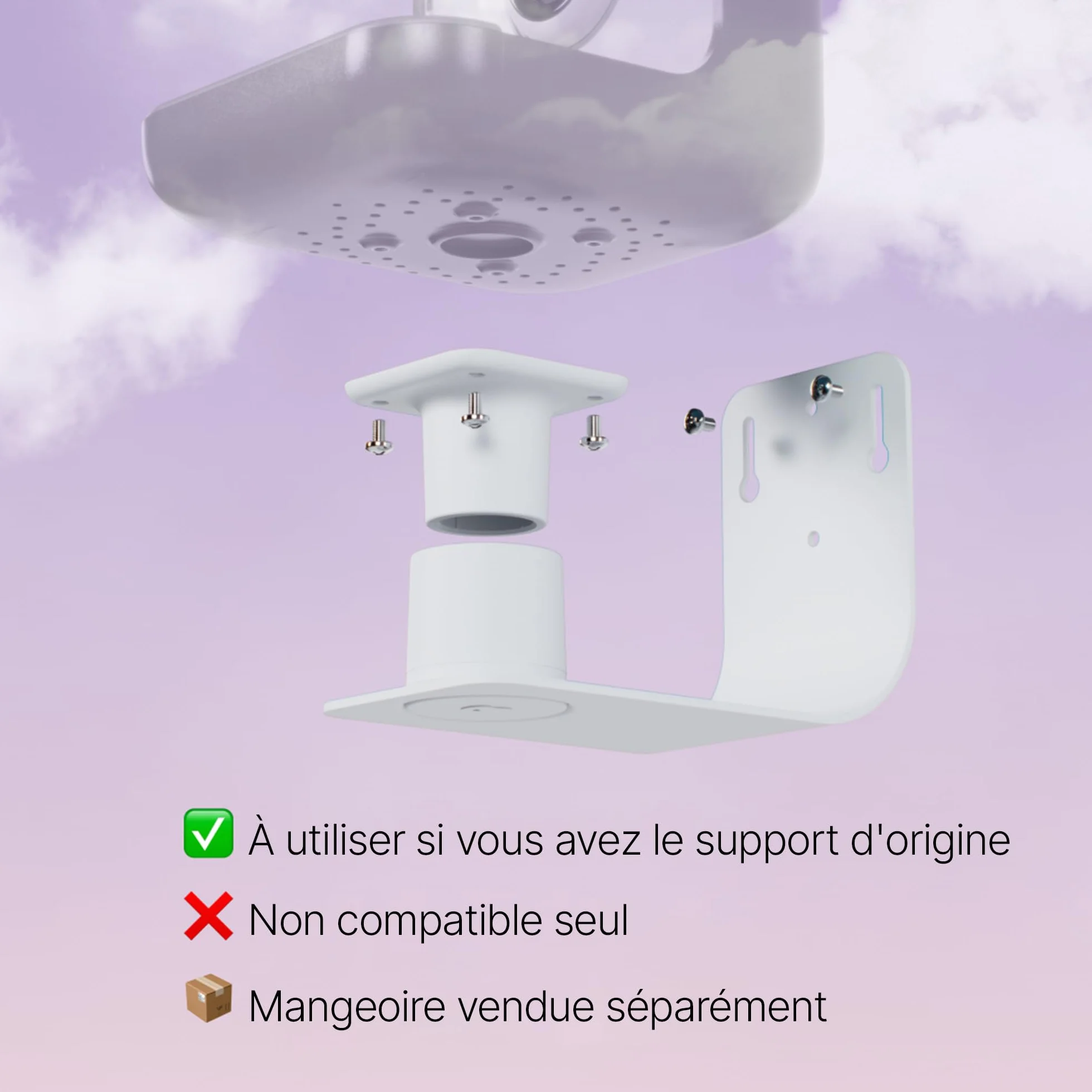 Birdbuddy Support Mural pour mangeoire à oiseaux - Accessoire mural robuste et résistant aux intempéries