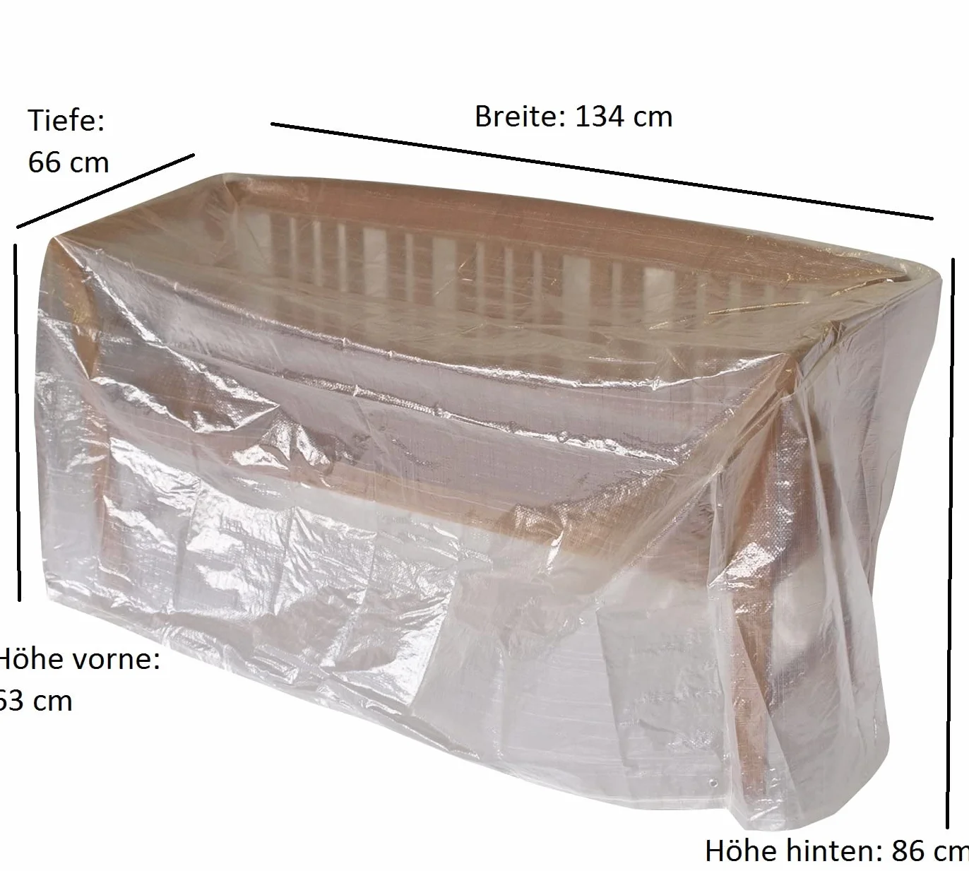 Cloche Banc 2 Places 134 cm PE Transparent
