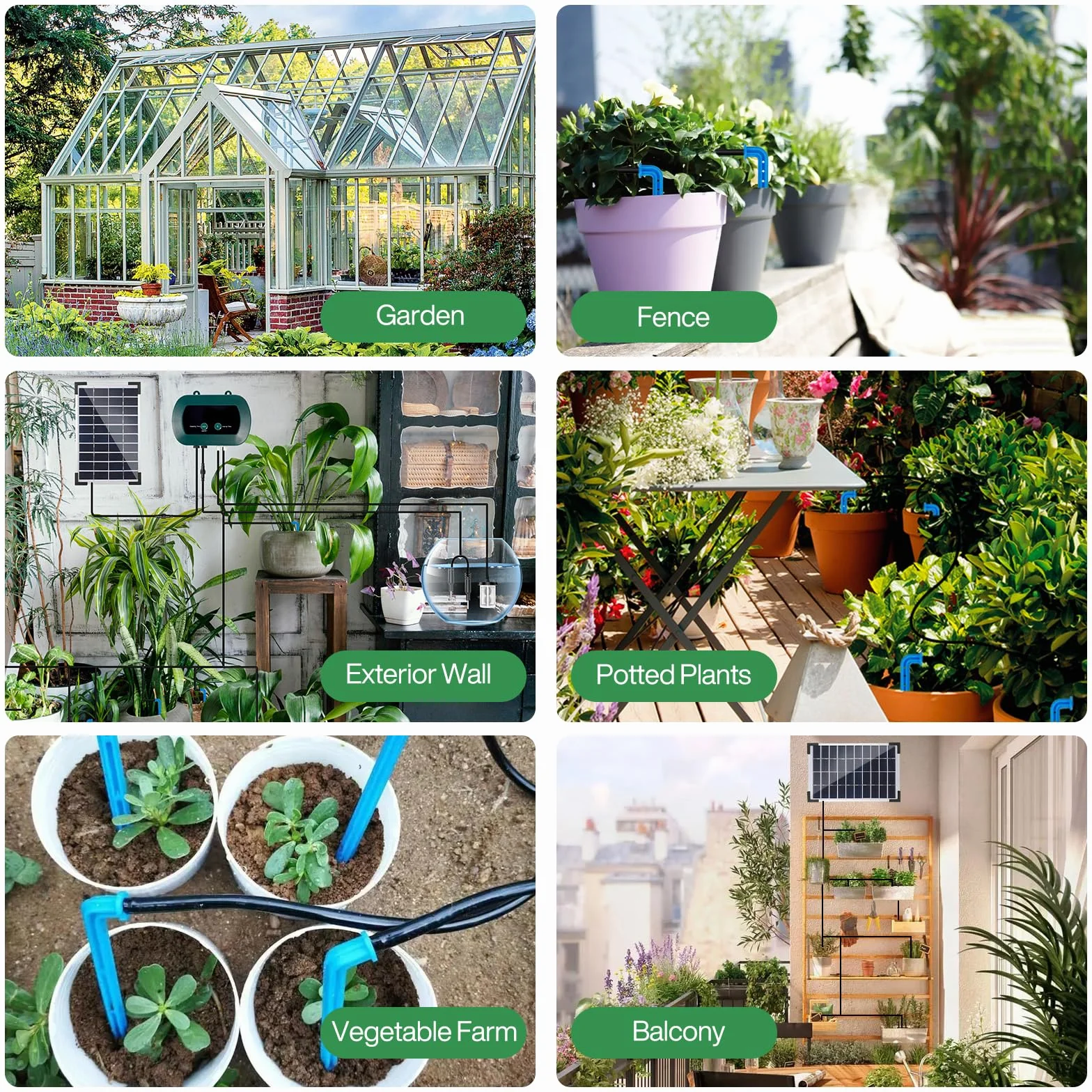Kit D'irrigation Goutte à Goutte Automatique Solaire, Système Arrosage Jardin avec Tuyau 35M