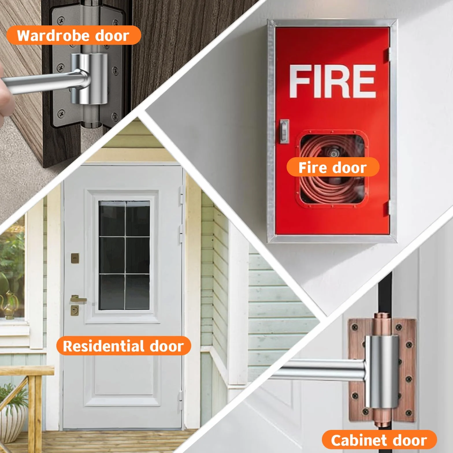 3 Pièces Cle de Reglage Gond Porte, 14-19mm/23-25mm Outil de Réglage de Charnières, Redresse Gond Porte Comprend des Gants Antidérapants, aux Portes Coupe Feu et aux Portes de Sécurité