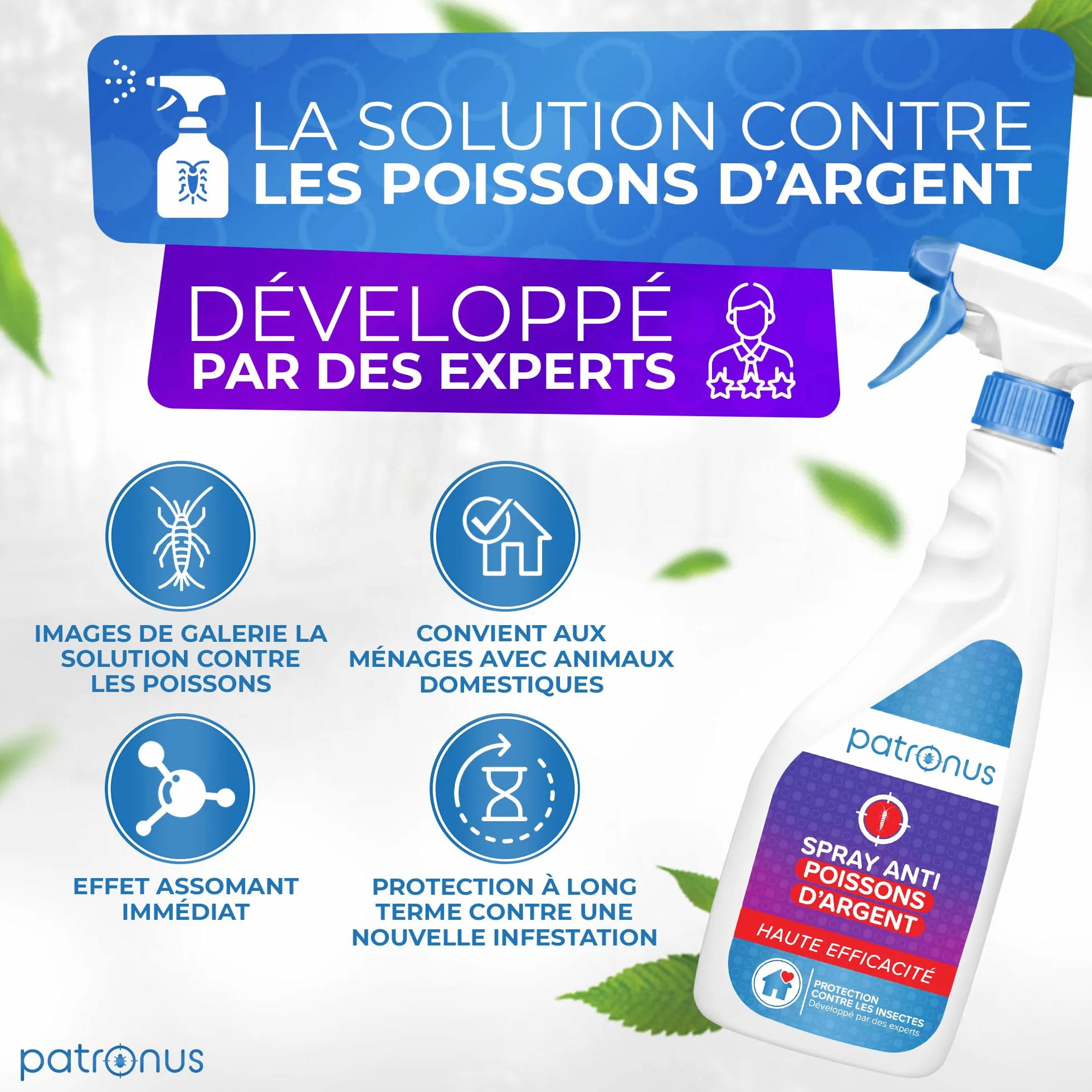 Spray anti-poissons d'argent 500 ml - Patronus alternative aux pièges