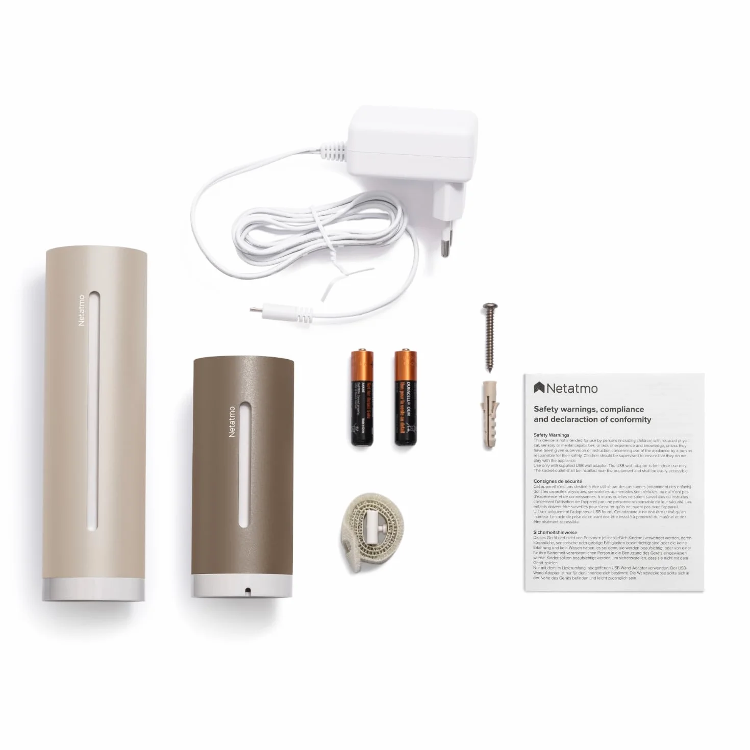 Netatmo Station Météo 2e génération Intérieur Extérieur Température Humidité Qualité de l'air UV Pollens Prévisions Compatible Apple Alexa Google Sable NWS-S-EC