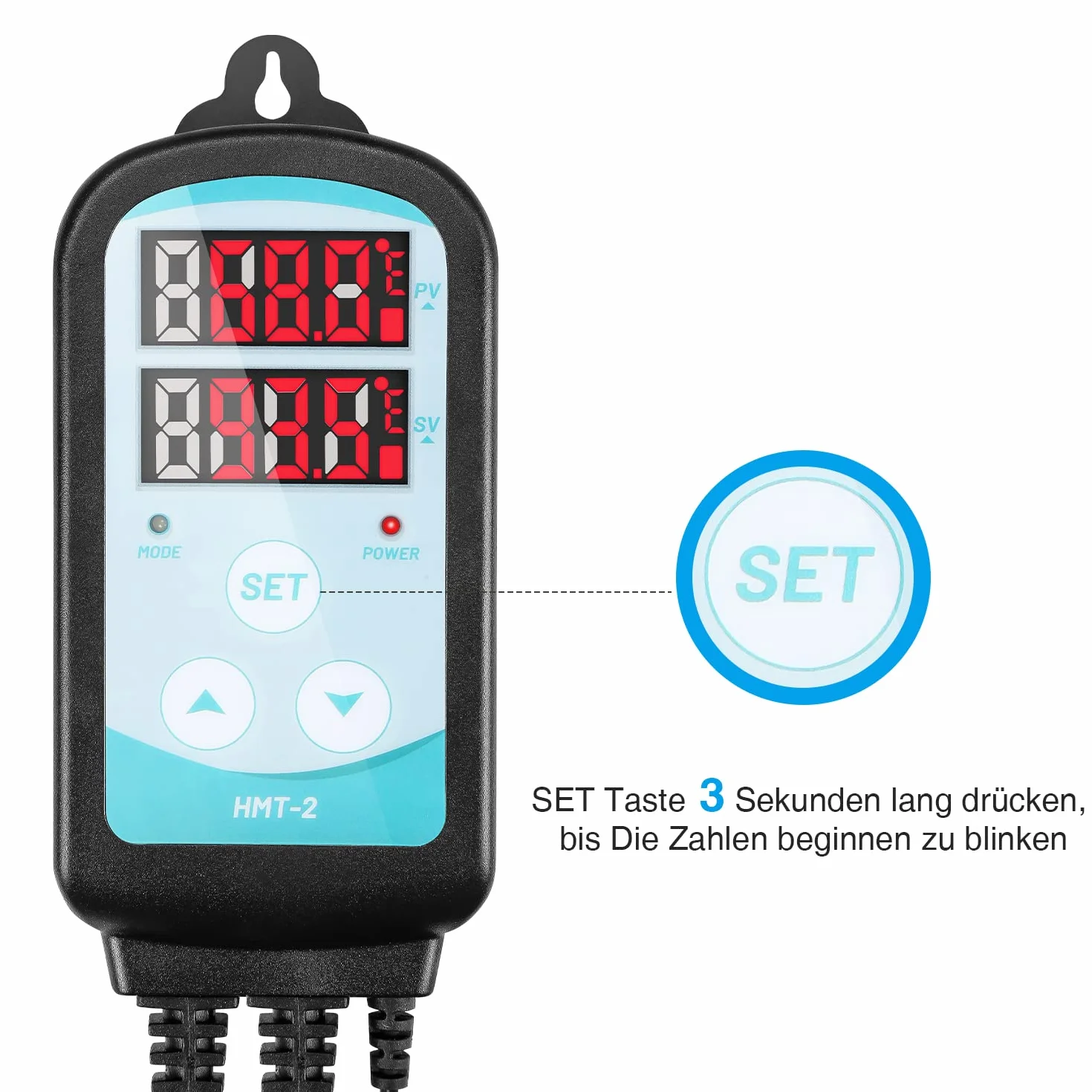 Sonnewelt Chauffage de serre 2000W thermostat IPX4 anti-éclaboussures
