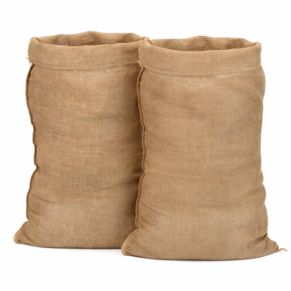 La Cordeline Lot 2 Sacs en Toile de Jute Naturelle 60 x 100cm 50 Kg Stockage Jardin