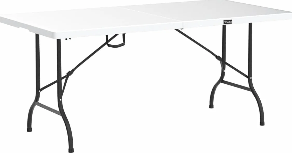 Casaria Table de Camping Pliante Plastique rectangulaire 8 Personnes intérieur extérieur
