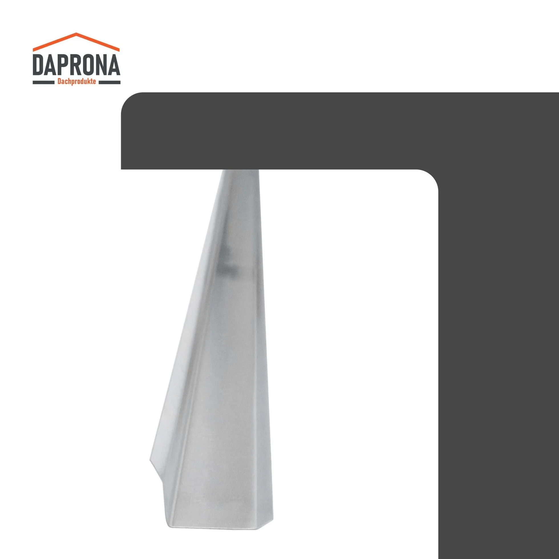 Tôle de rive, tôle de rive, tôle de pignon, 45 mm, 2 m, couverture de toit argentée, tôle d'aluminium, adaptée aux toits plats et aux toits en pente
