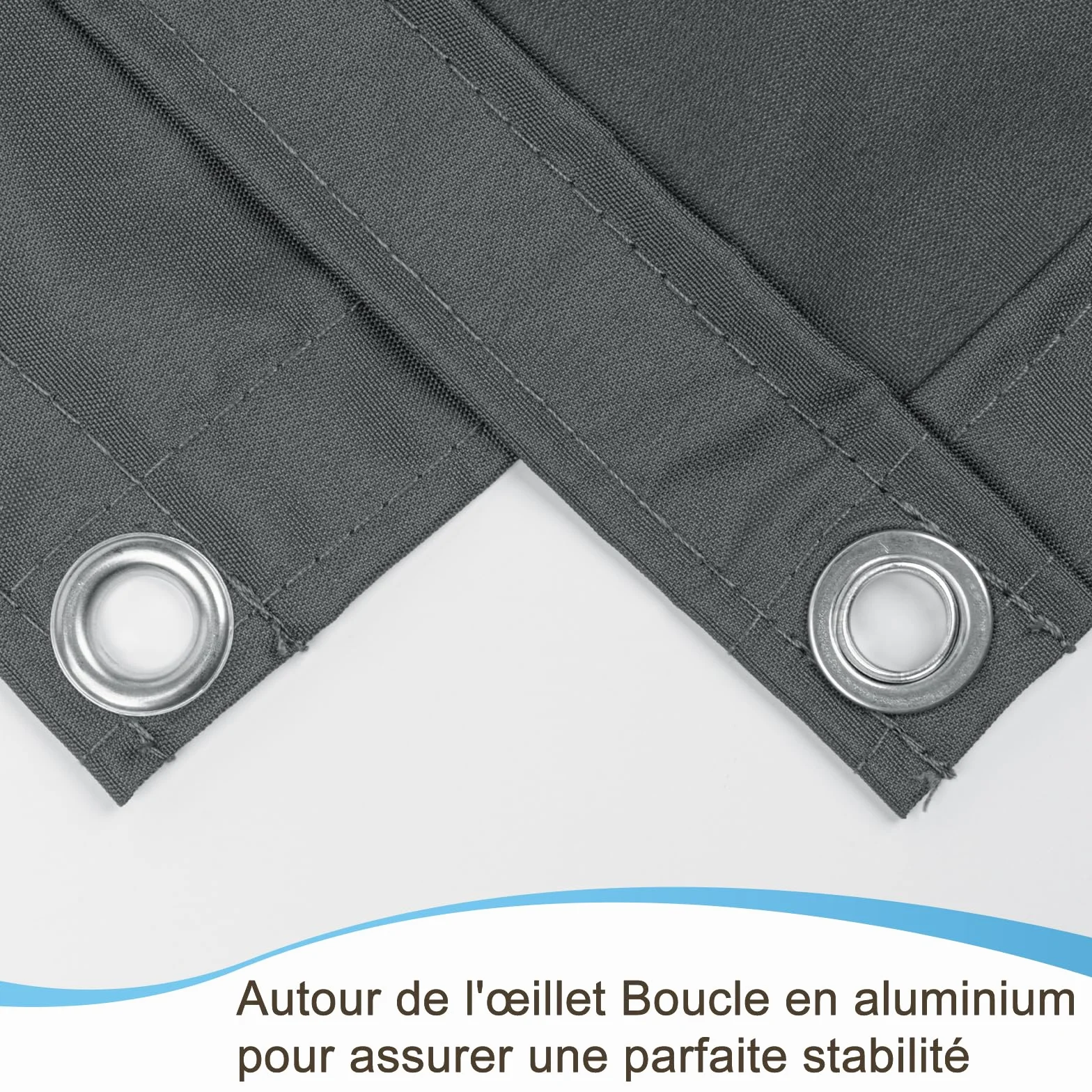 SUNNY GUARD Brise Vue Balcon 100x500cm Cache Vue Balcon Protection UV Imperméable Anthracite Foncé