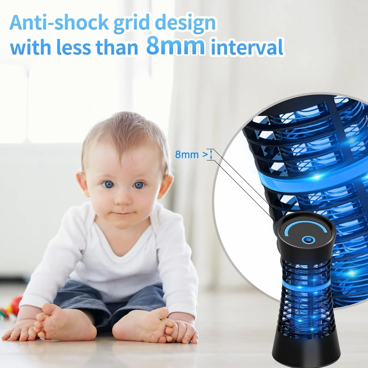 Lampe Anti Moustique Électrique 30m², Piège à Insectes Volants Intérieur