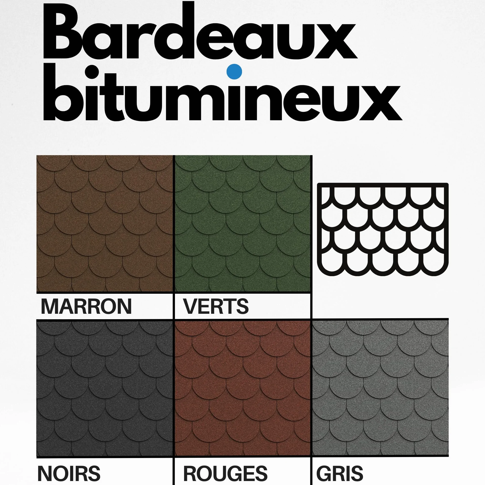 Lot de bardeaux bitumineux Timbela Beaver B-GREY - couleur gris, revêtement de toiture en bitume pour abri de jardin