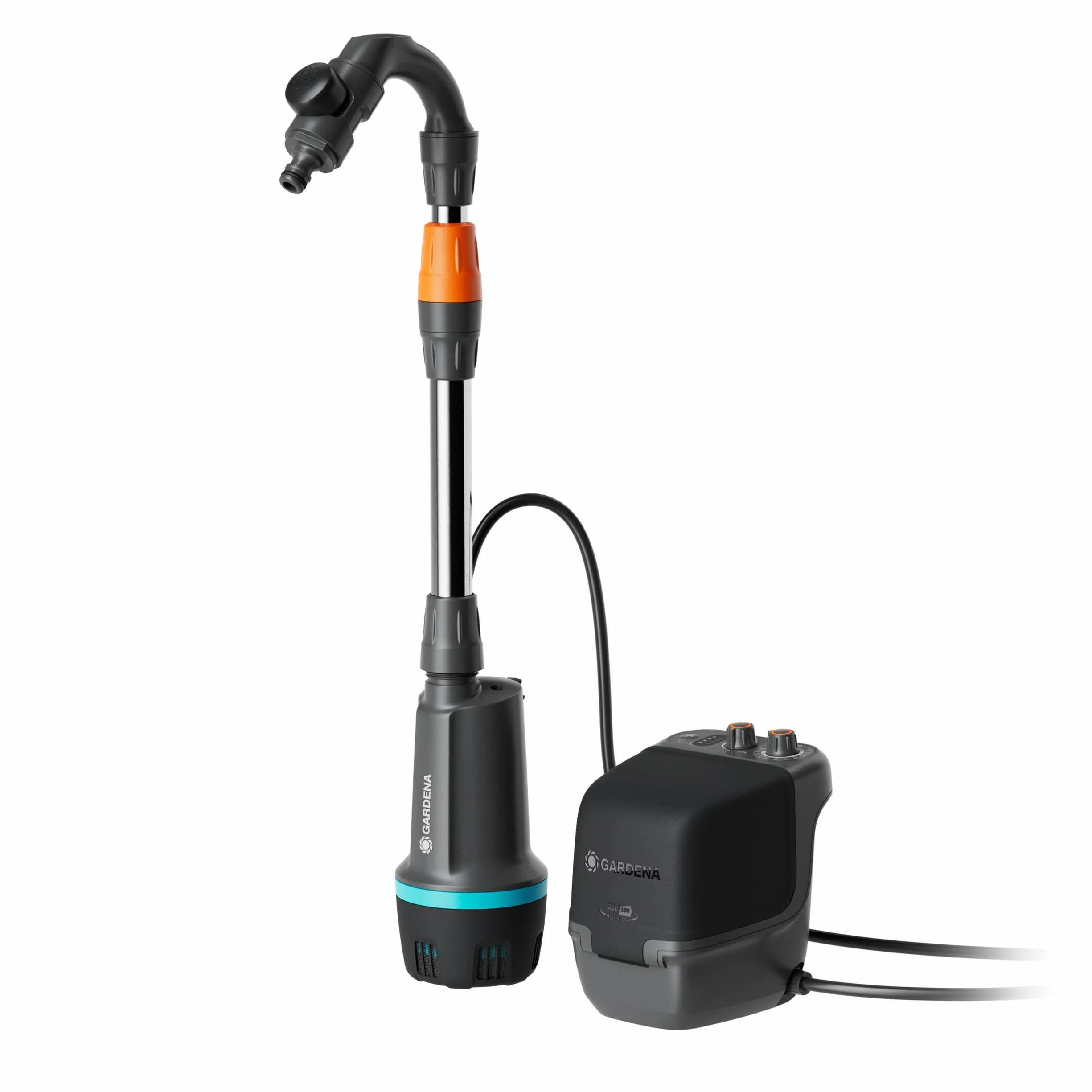 Gardena Pompe pour collecteur d'eau de pluie 2600 Comfort 18V P4A - sans chargeur ni batterie: Programmation de l'arrosage, Fonction minuterie, S’adapte à votre réservoir d’eau (14604-55)