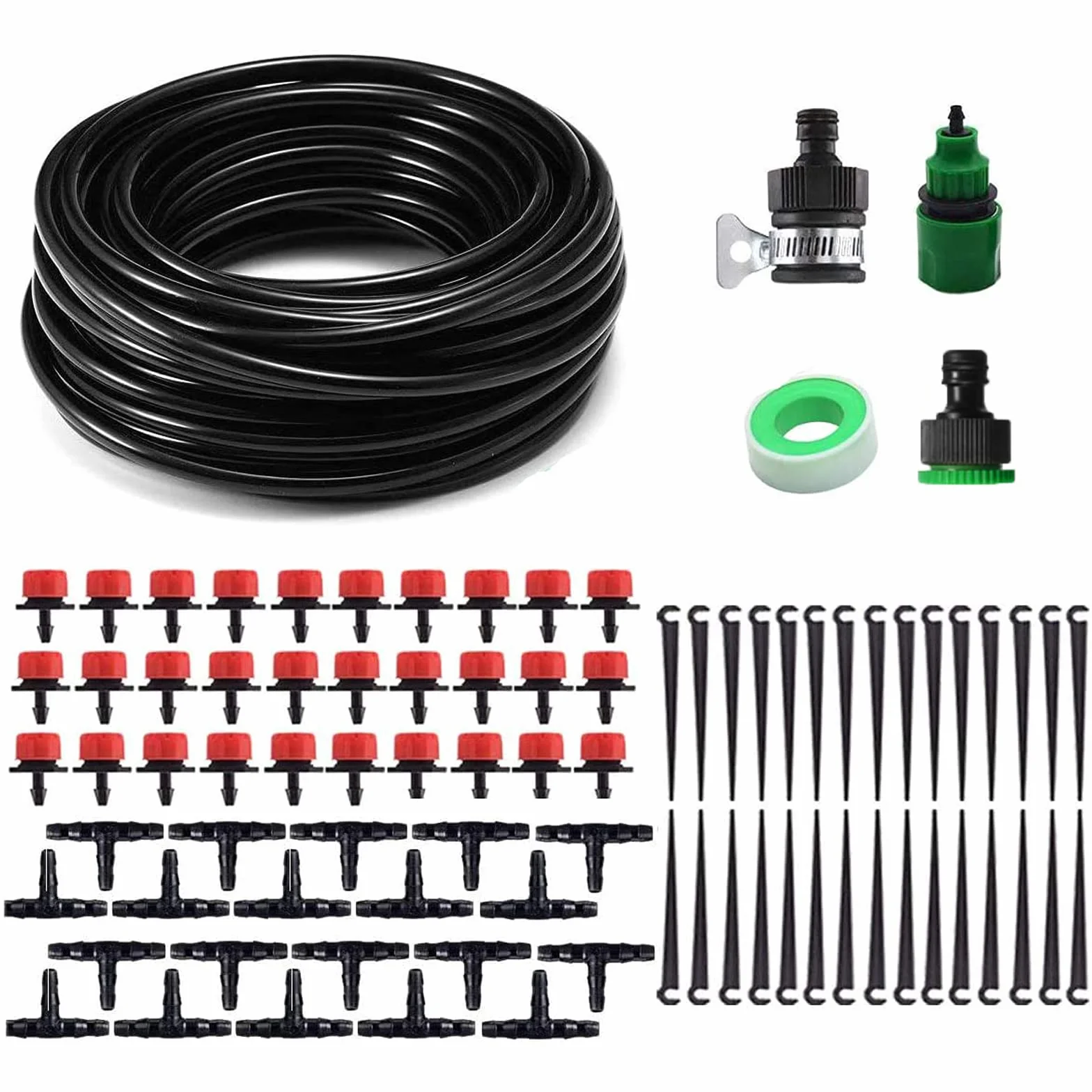 Kit d'irrigation Goutte 25m Micro Irrigation Goutte à Goutte Réglable Jardin Système d’arrosage Automatique