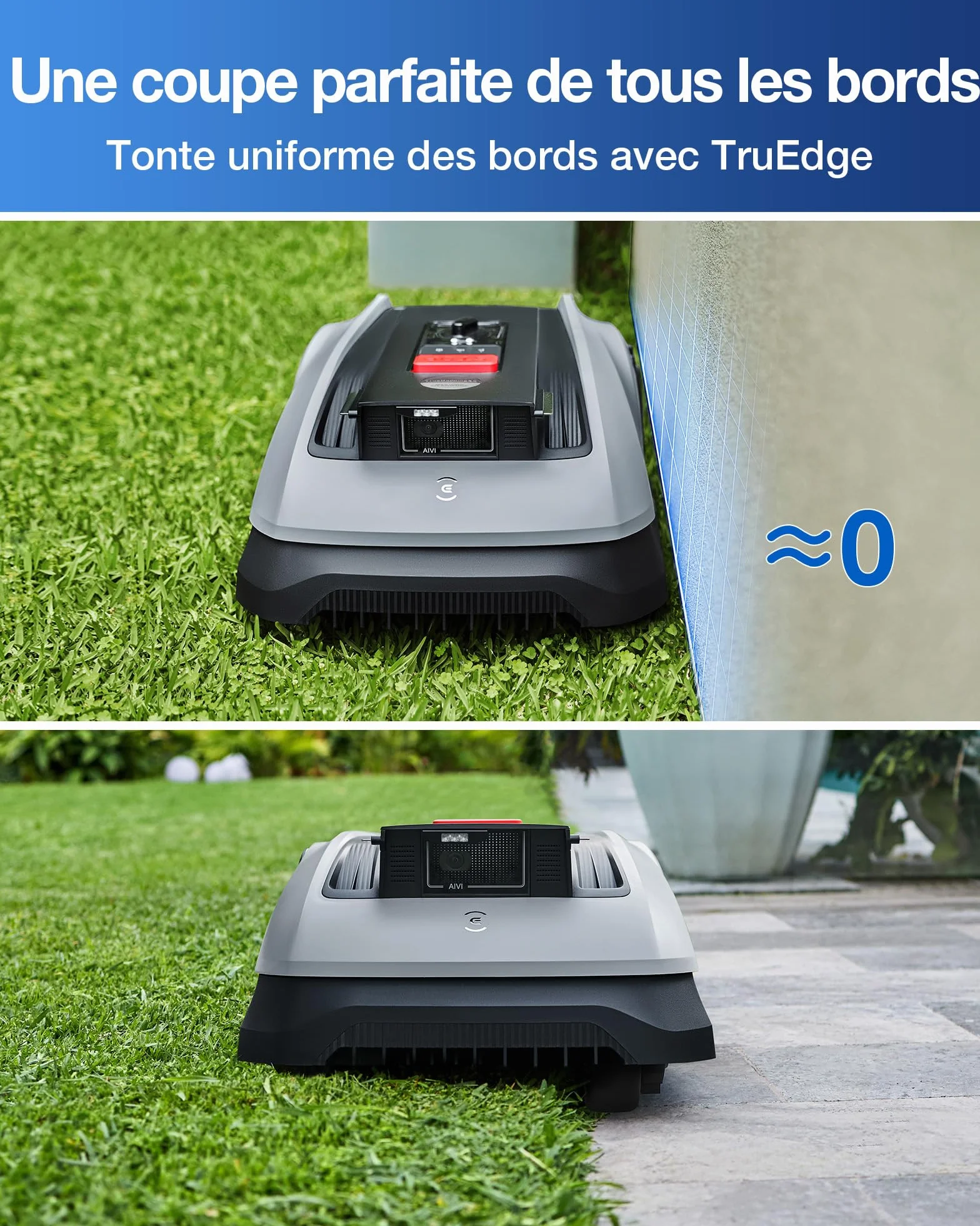 ECOVACS Goat O600 RTK Robot Tondeuse sans Fil 600 M² Navigation RTK+Vision Évitement Obstacles IA Contrôle App