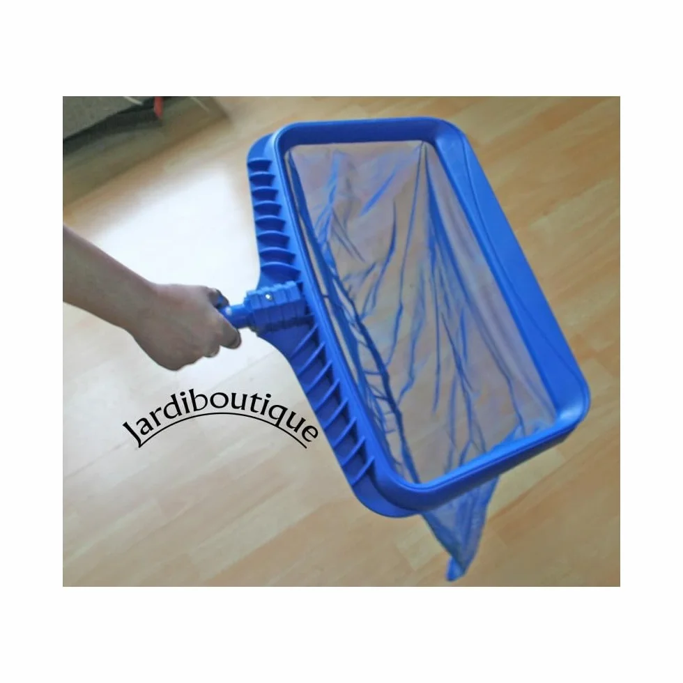 Epuisette de Fond de Grande Capacité pour Piscine Bleu