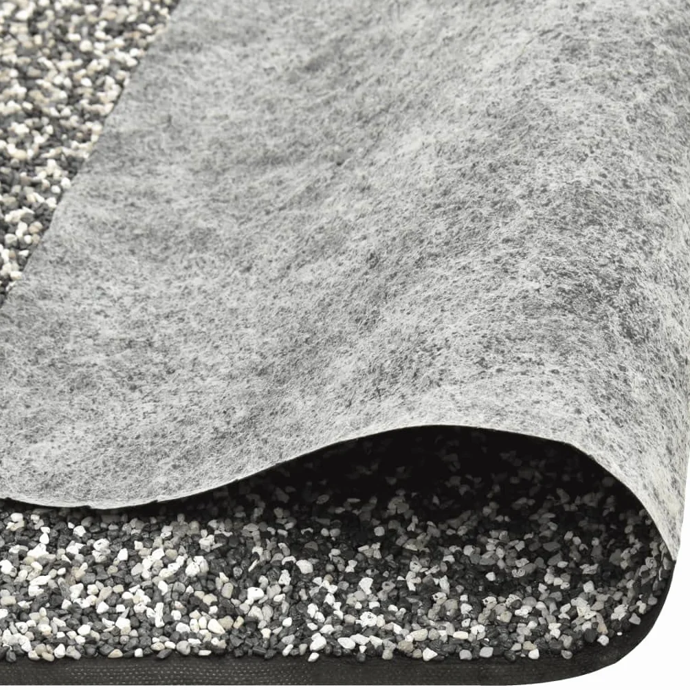 Tomostar Revêtement de Pierre Bâche de Bassin Tapis Gravillonnée Gris 150x40 cm