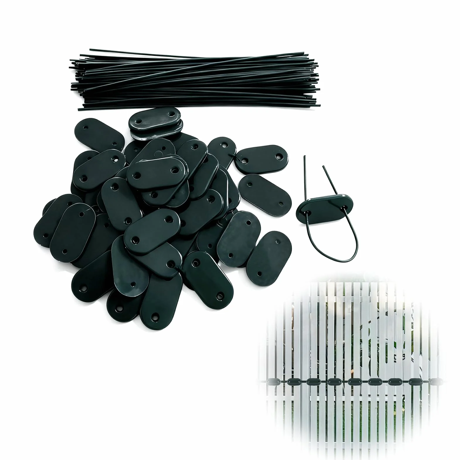 Kit de Fixation pour Brise-Vue Jetstream 50 Pièces Compatible Clôture Jardin Balcon