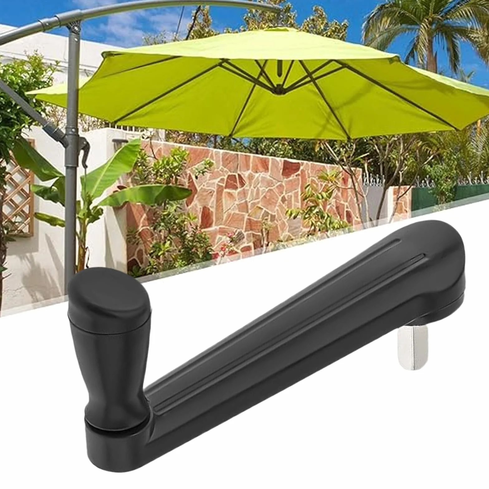 Pièces De Rechange Pour Parasol De Terrasse | Manette De Remplacement Pour Ombrelle Extérieure | Accessoires de Toile avec Manivelle Ergonomique pour Plage, Jardin, Parc et Terrasse