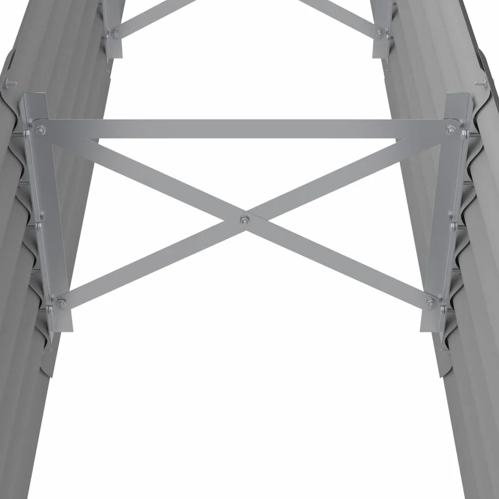 Makastle Jardinière surélevée Ovale Acier 224 x 40 cm pour Jardin Plate-Bande Froide Fond Ouvert