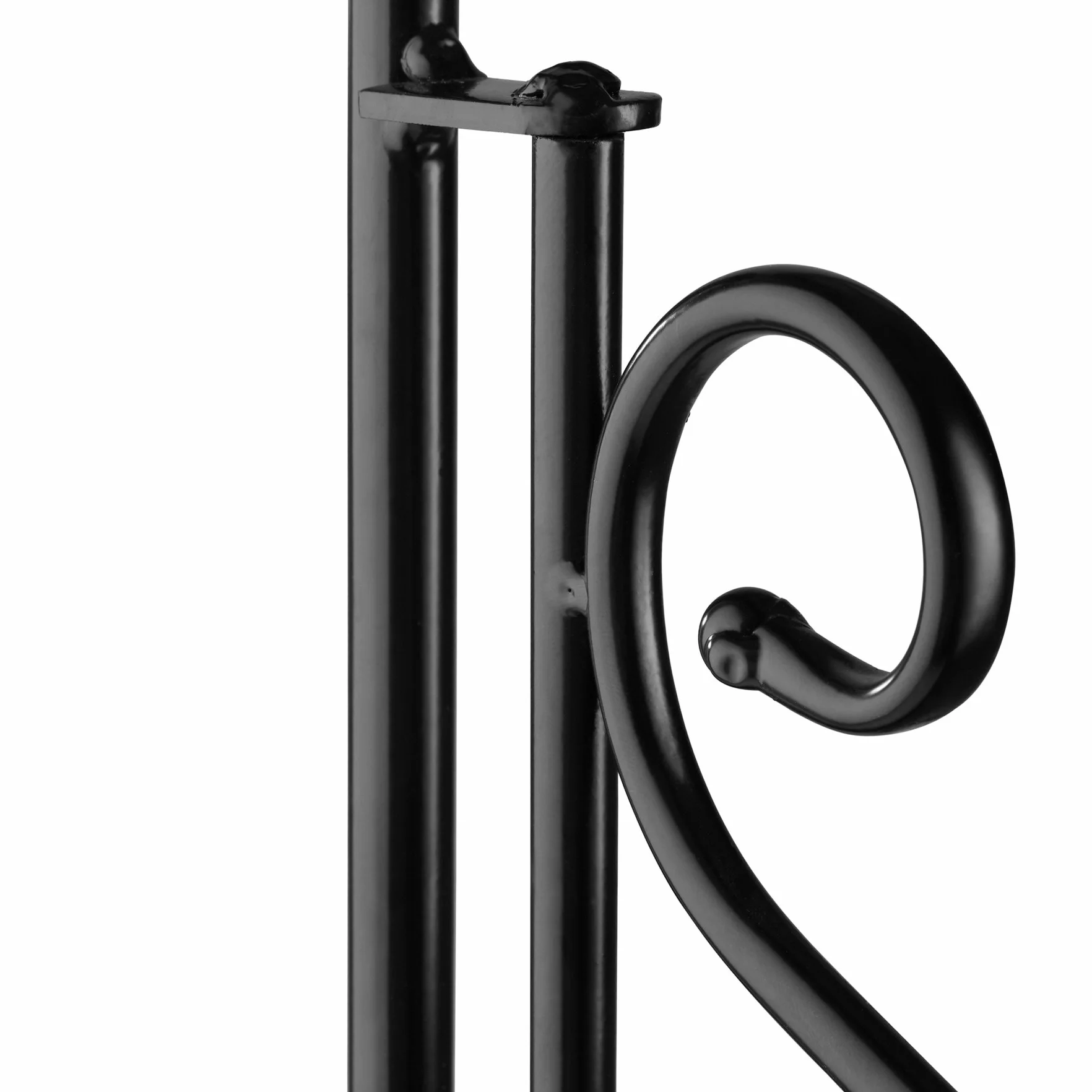 Tectake Étagère en Métal Mosaïque 3 Planches en Pierre Cadre Métallique Galbé Noir-Blanc