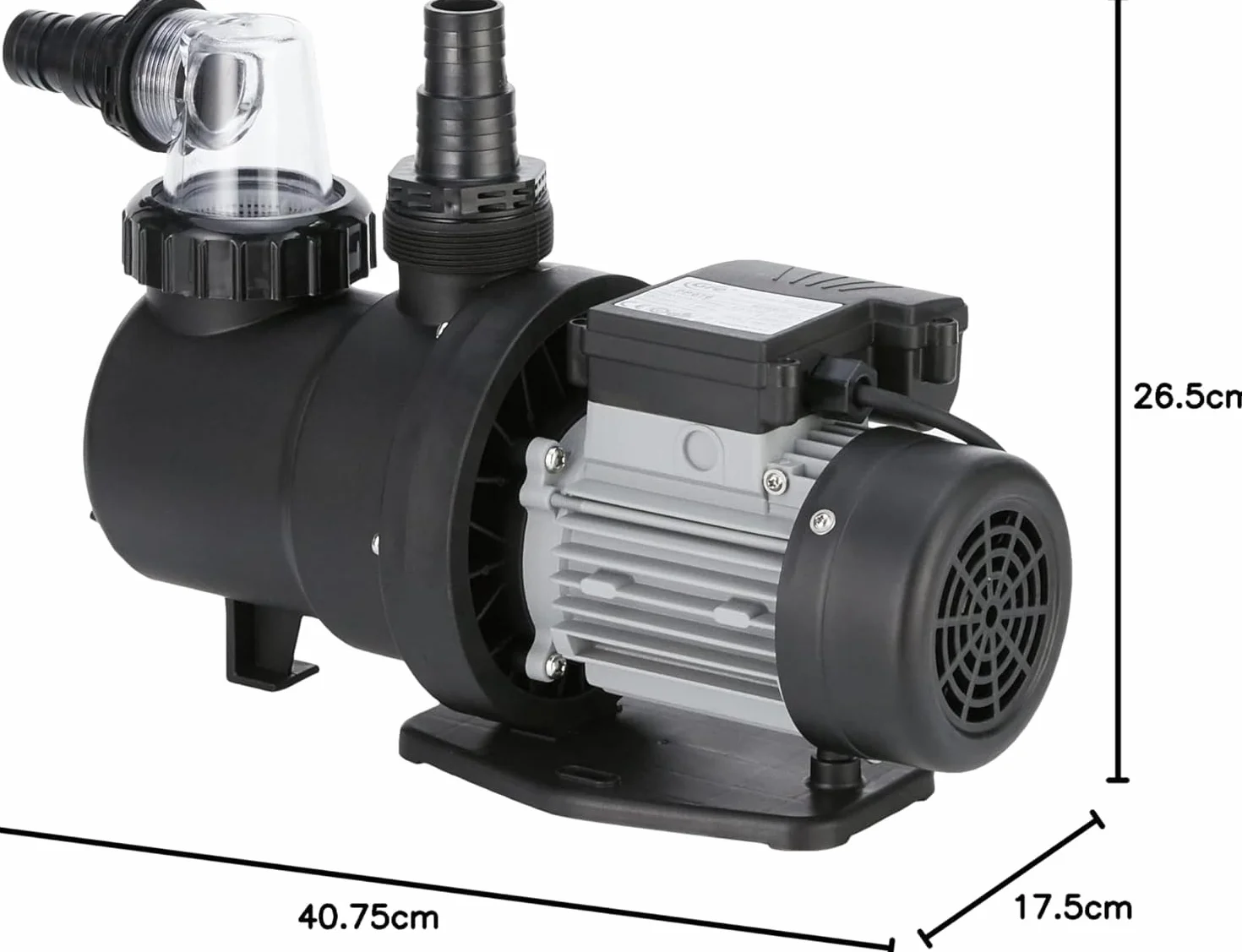 Pompe de filtration pour piscine Gre PP032 250 W 7 m³/h 35 m³ filtre 500 mm