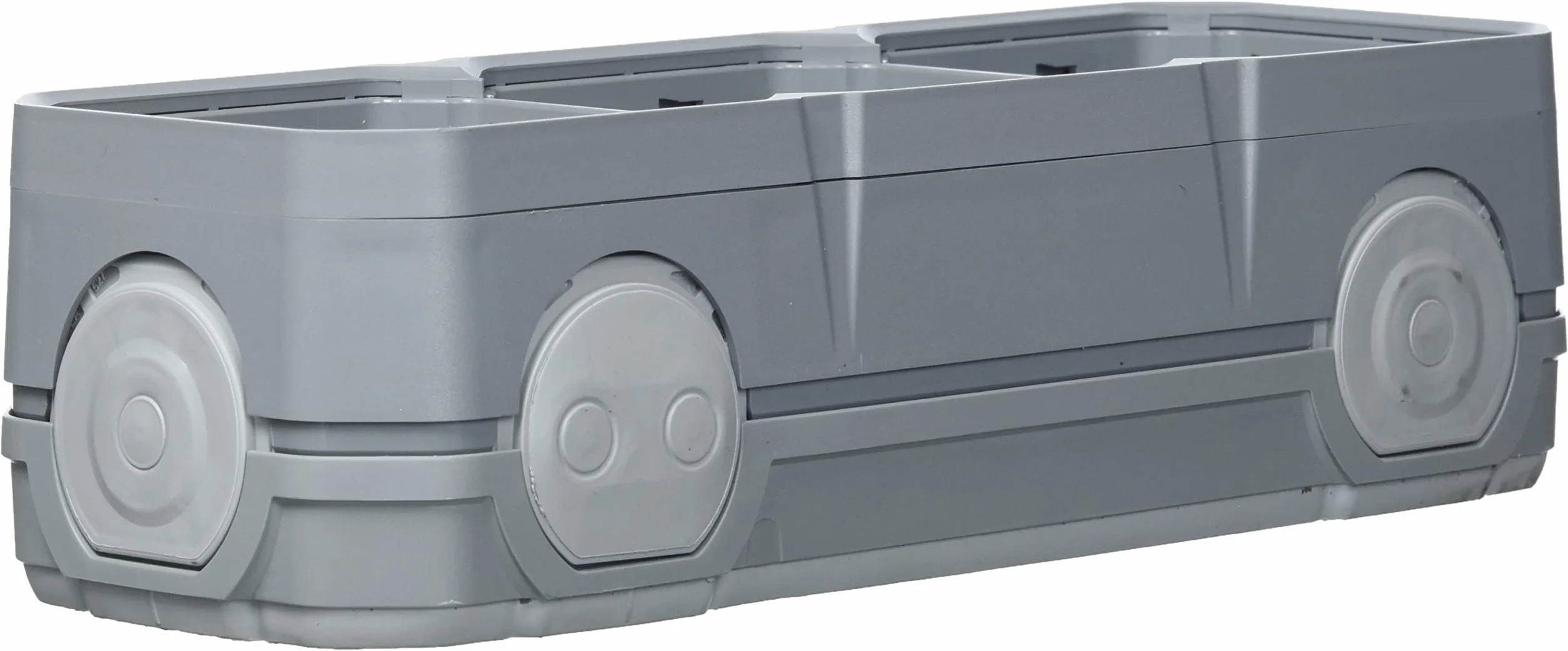 Legrand - Boitier étanche Plexo 3 postes pour montage apparent horizontal ou vertical équipé de 5 embouts souples finition gris
